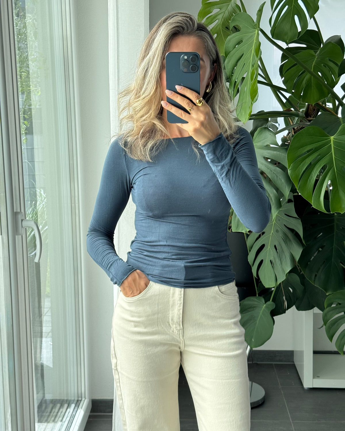 Supersoft & Stretchy Basictop Navi Blue