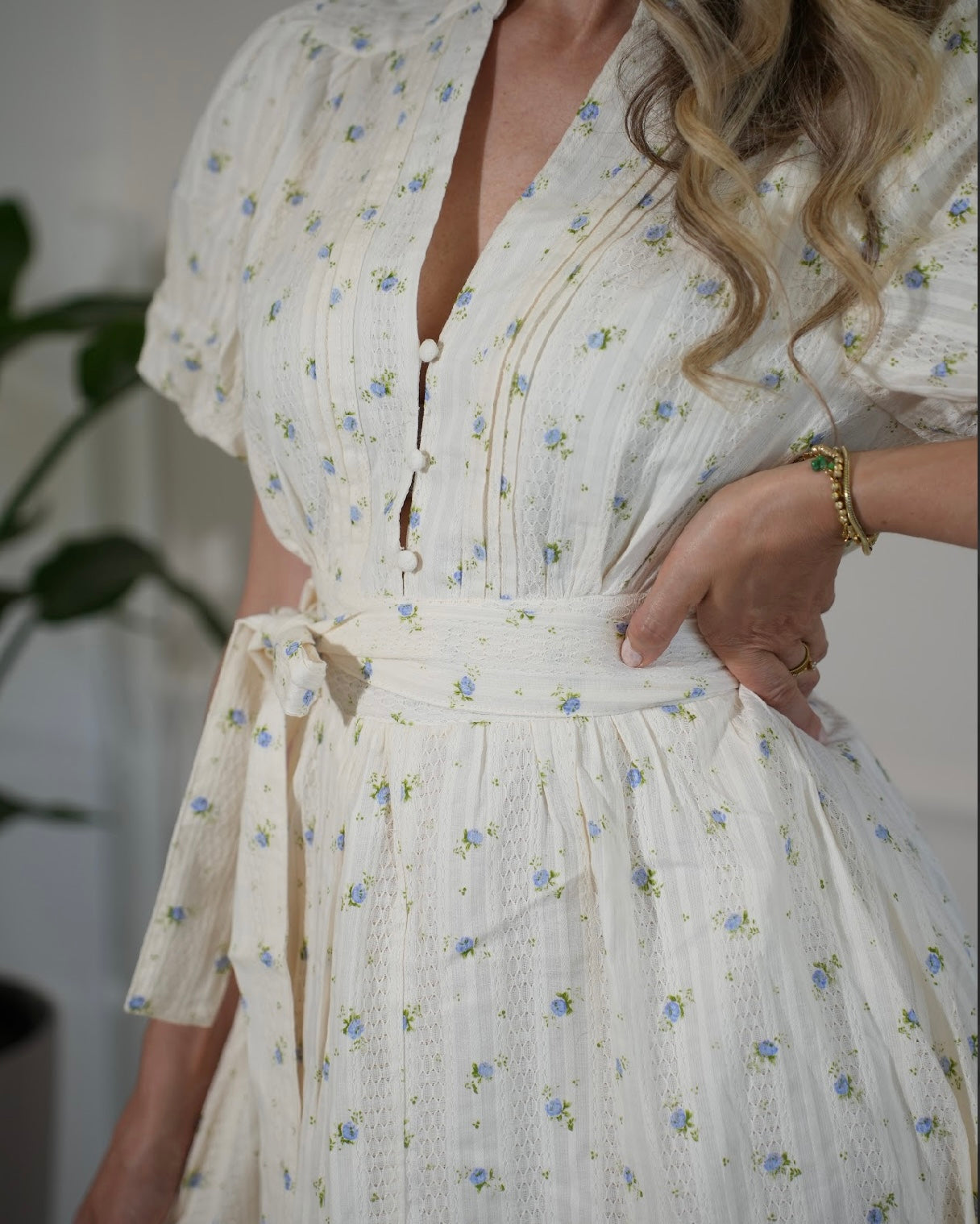 Musselinkleid Summer Romance Blau