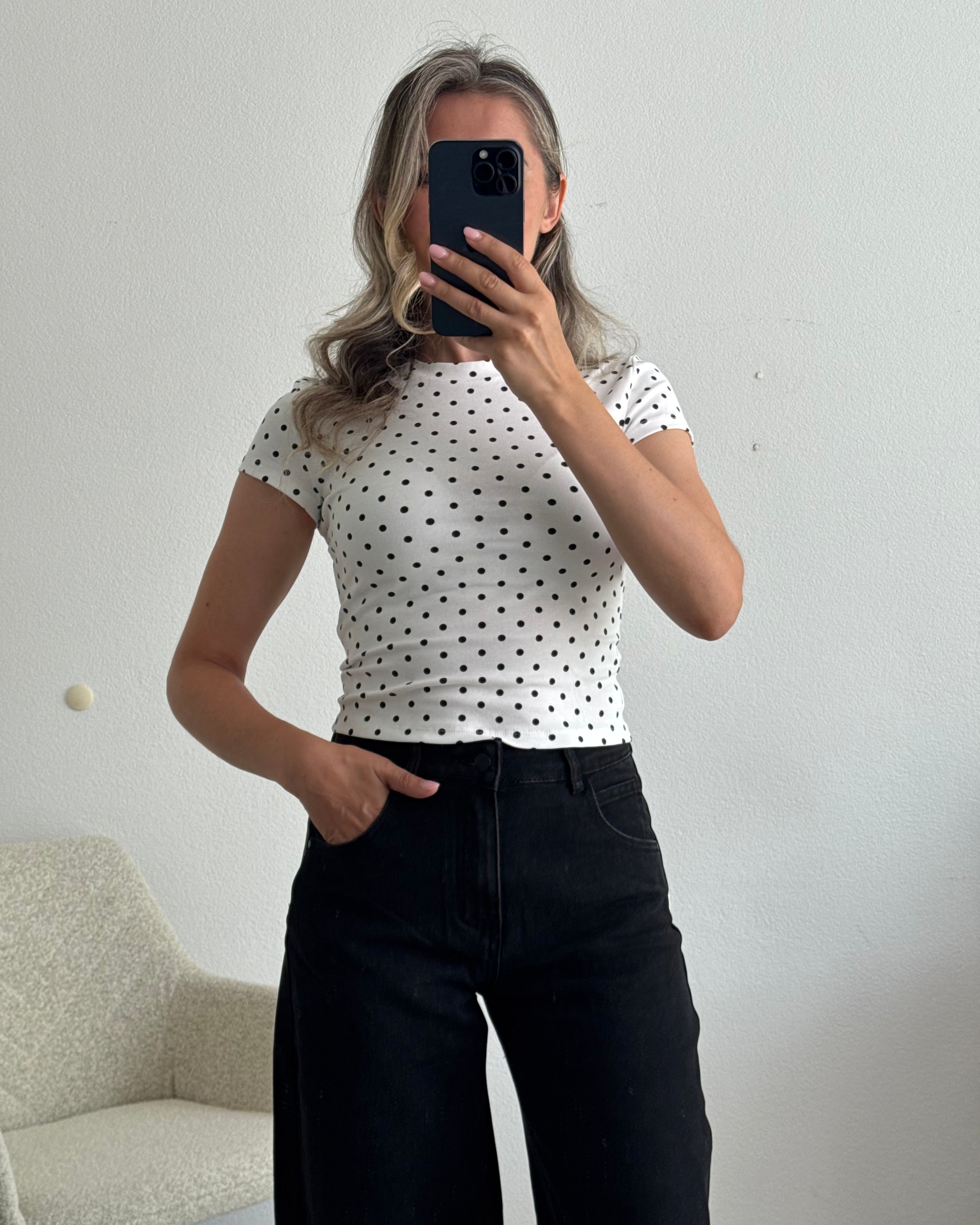 Polka Dots Shirt weiß