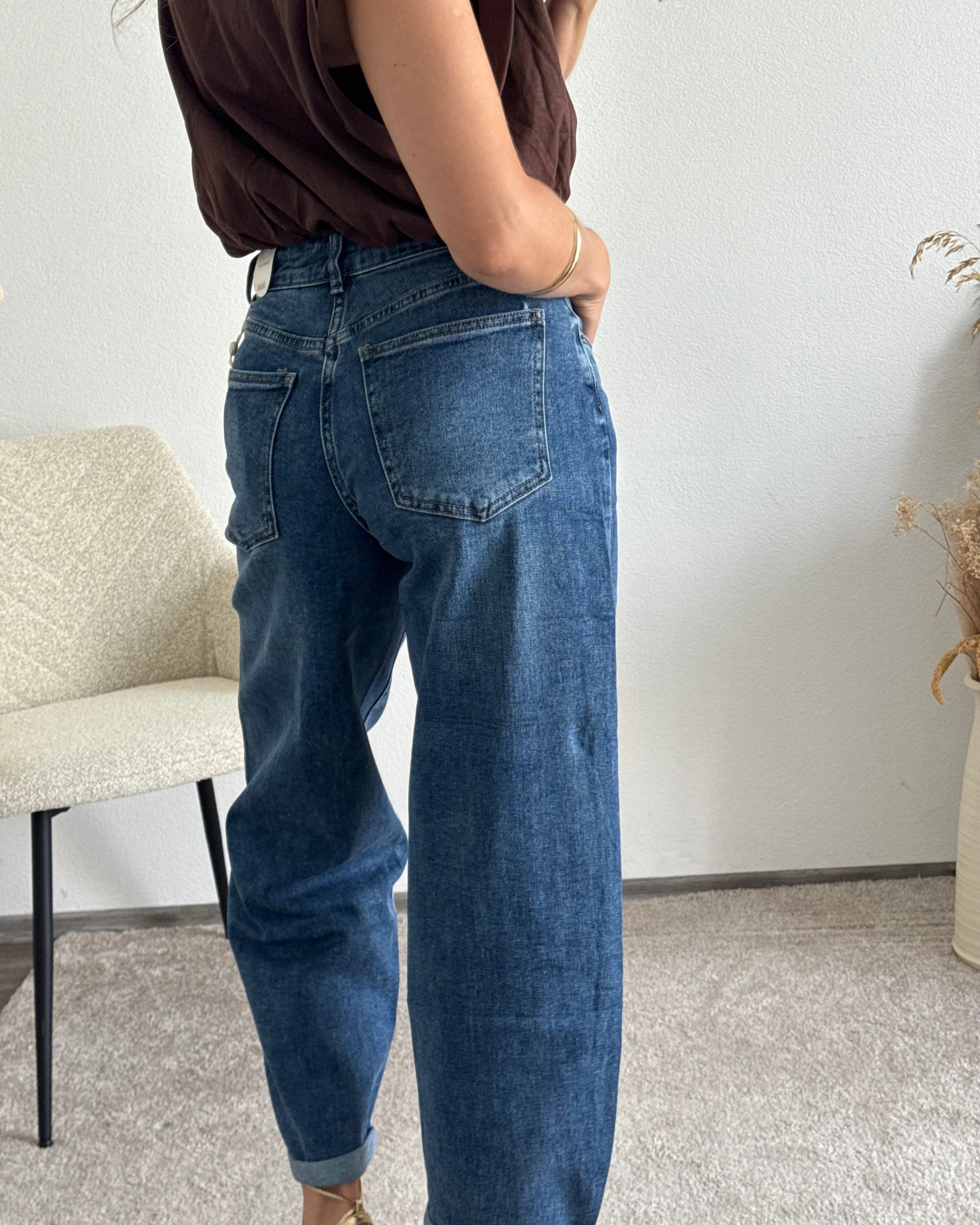 Stretch Ballon Jeans Blau