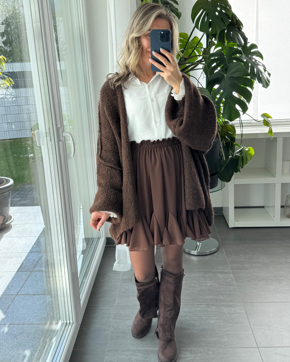 Offener Oversize Cardigan Lea BRAUN