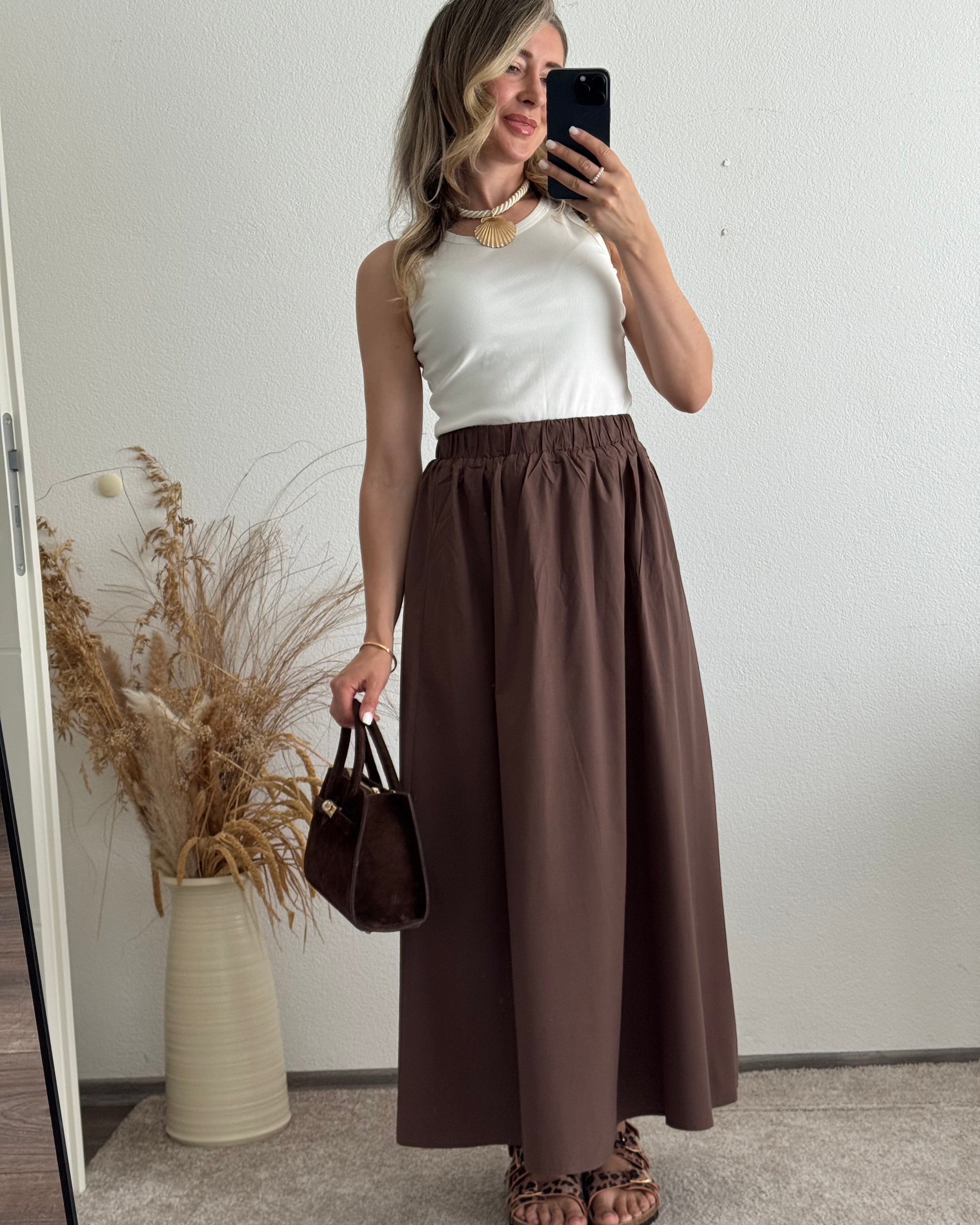 Maxi-Summerskirt Braun