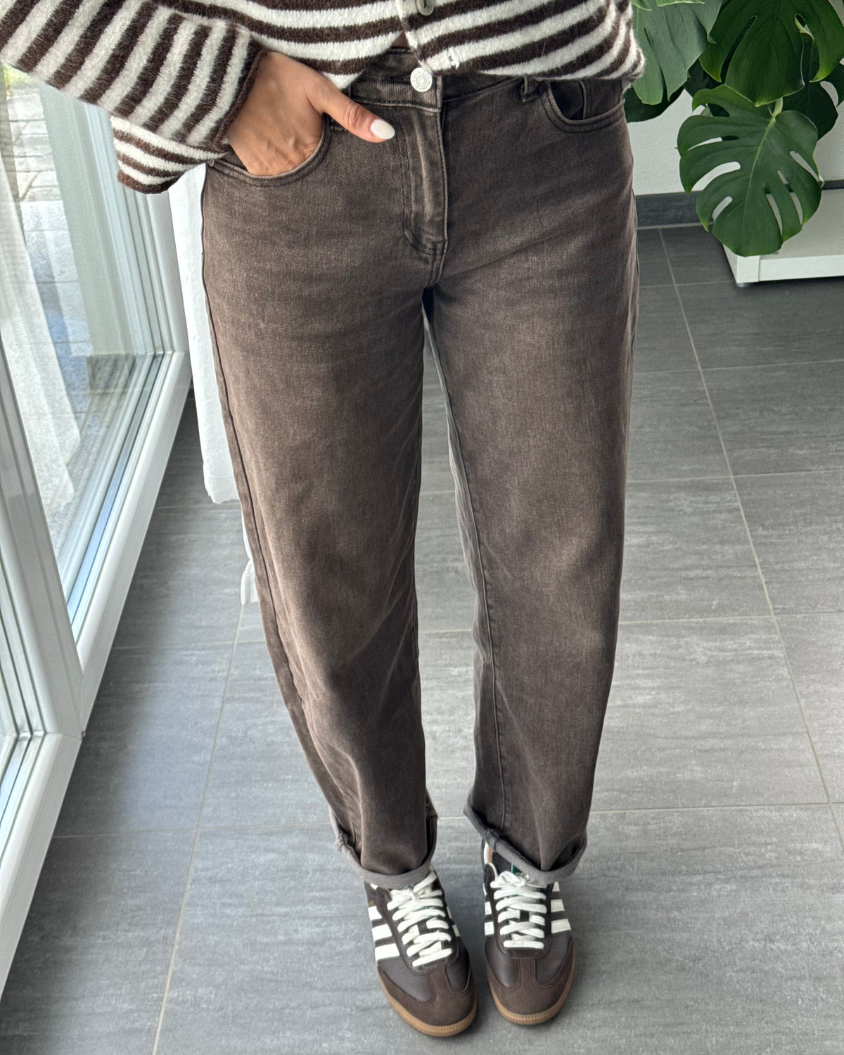 Stretch Barrel Jeans Cappuccino