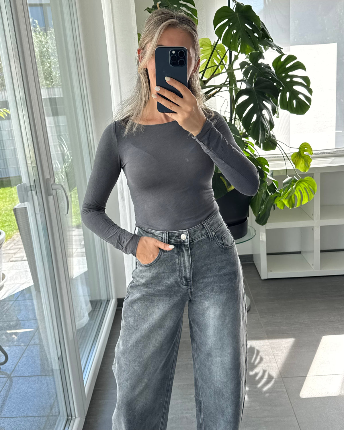 Supersoft & Stretchy Basictop dunkelgrau