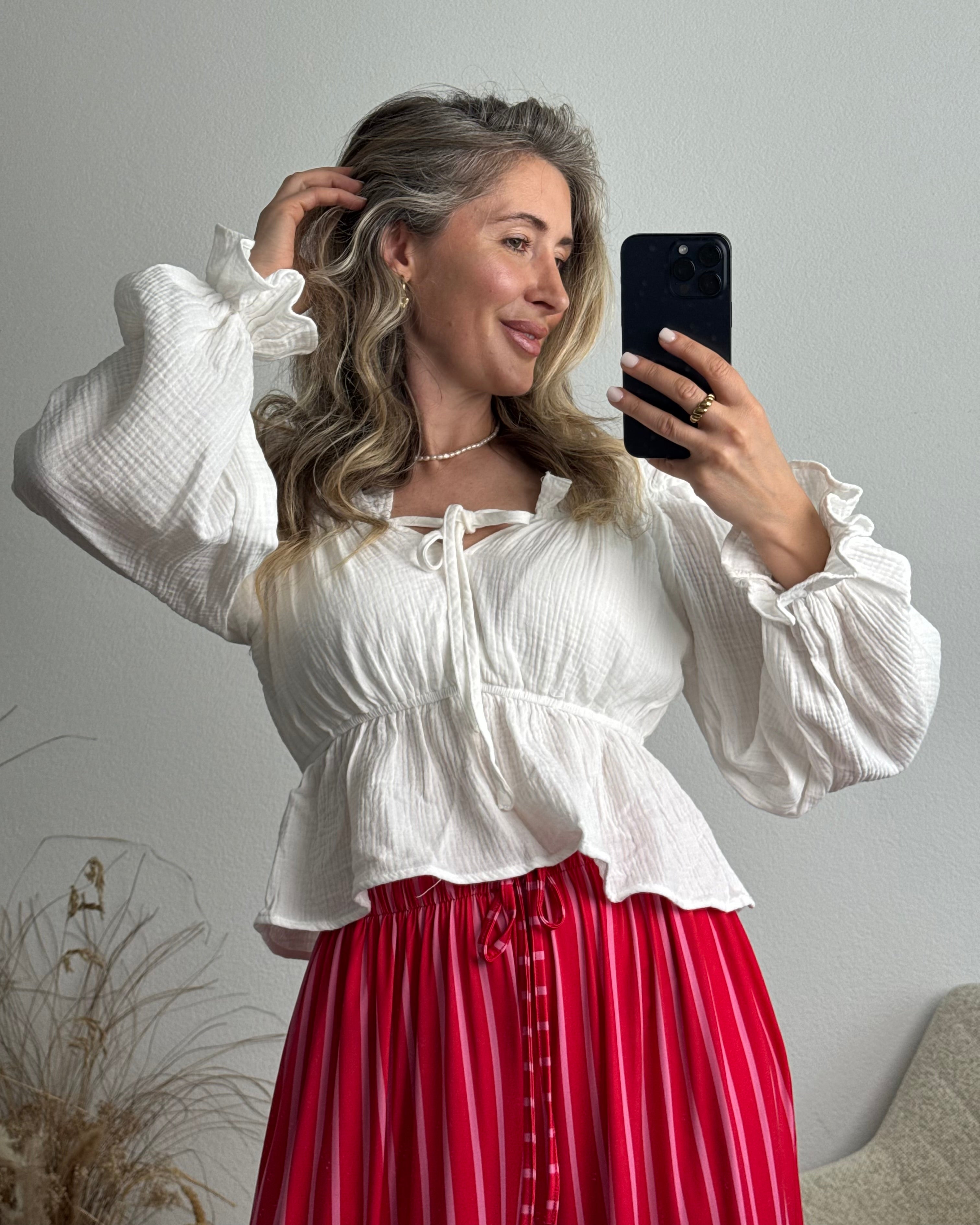Musselinbluse Bella weiß