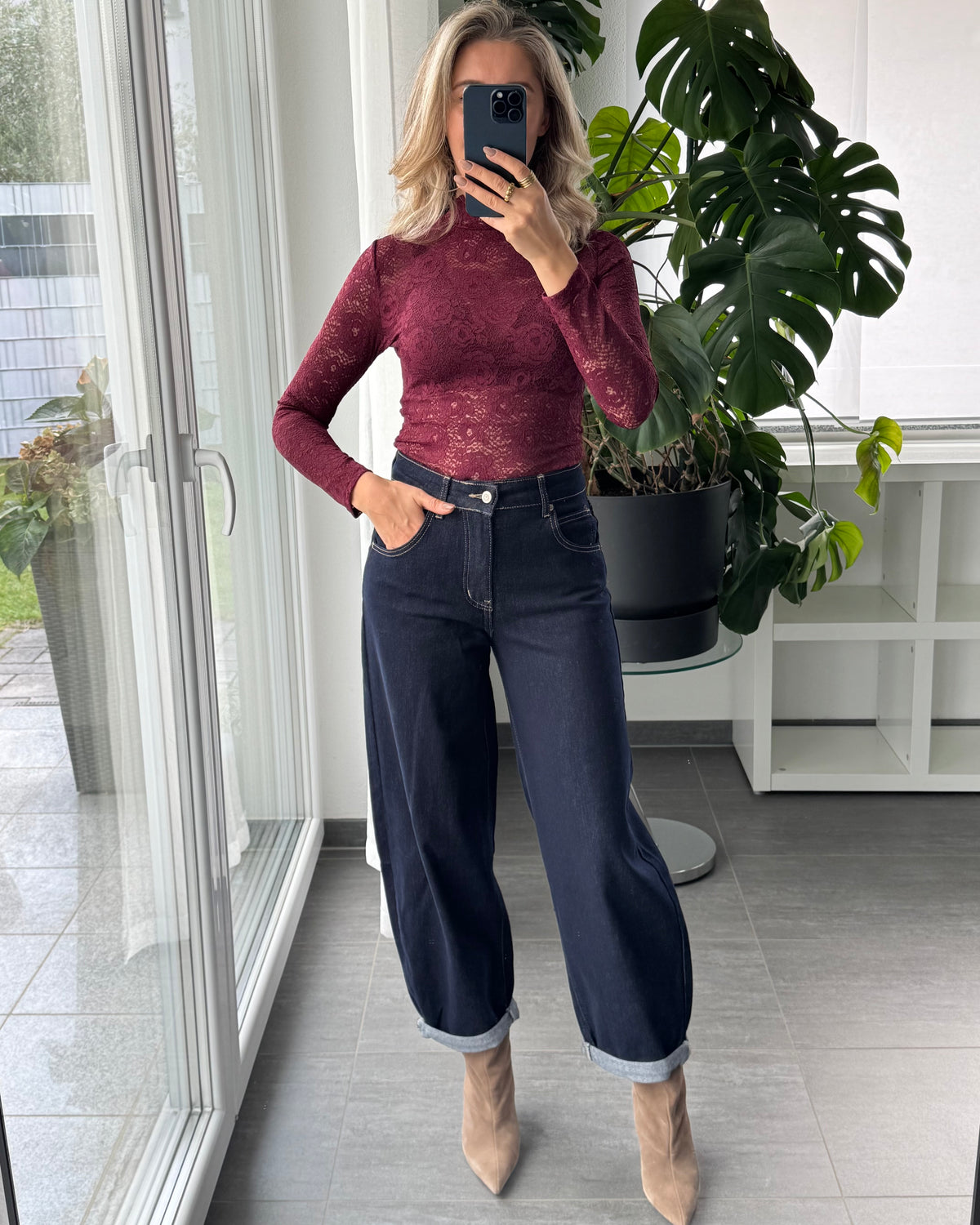 Spitzenbody Florence Bordeaux