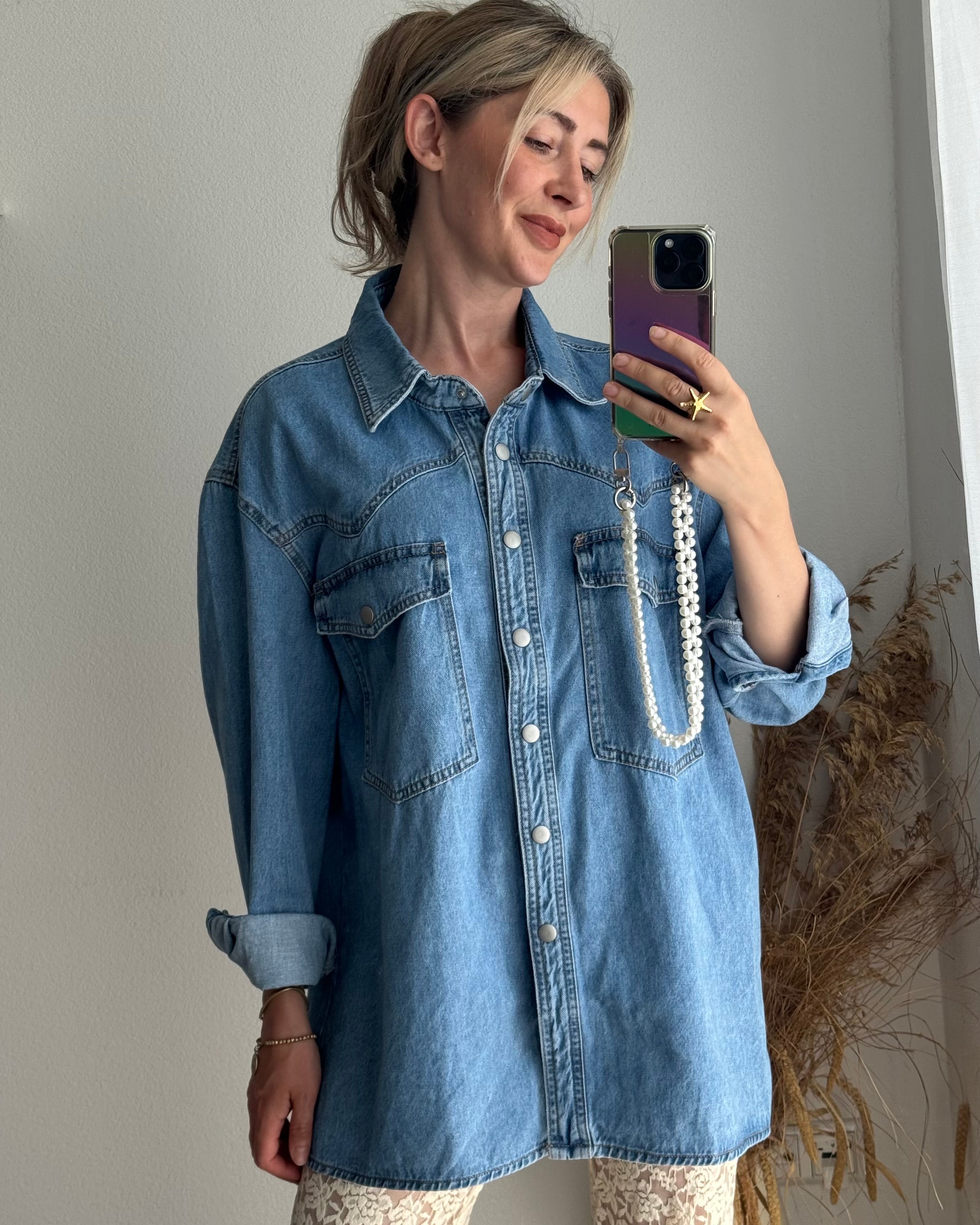 Oversize Jeanshemd