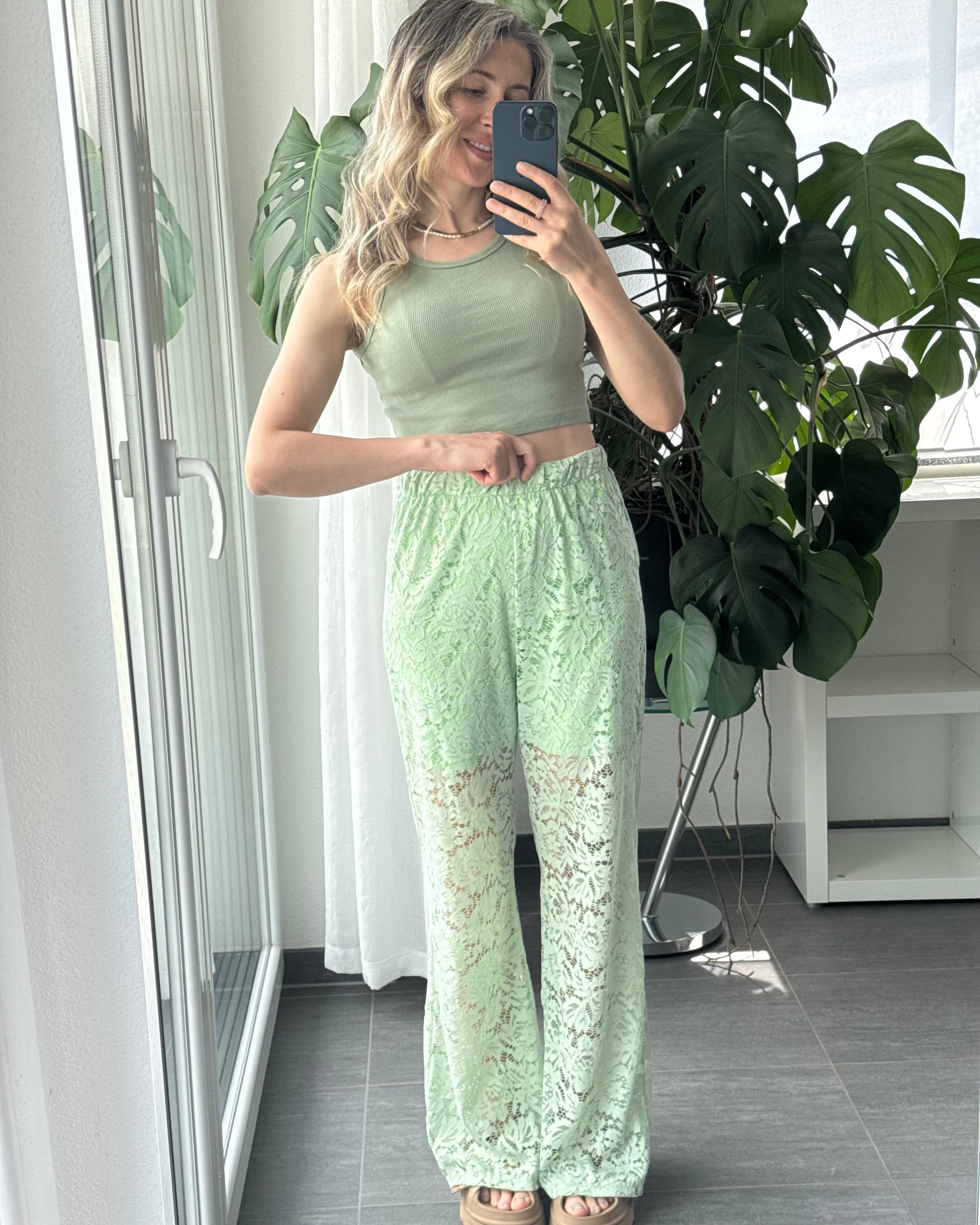 Spitzenhose mintgrün
