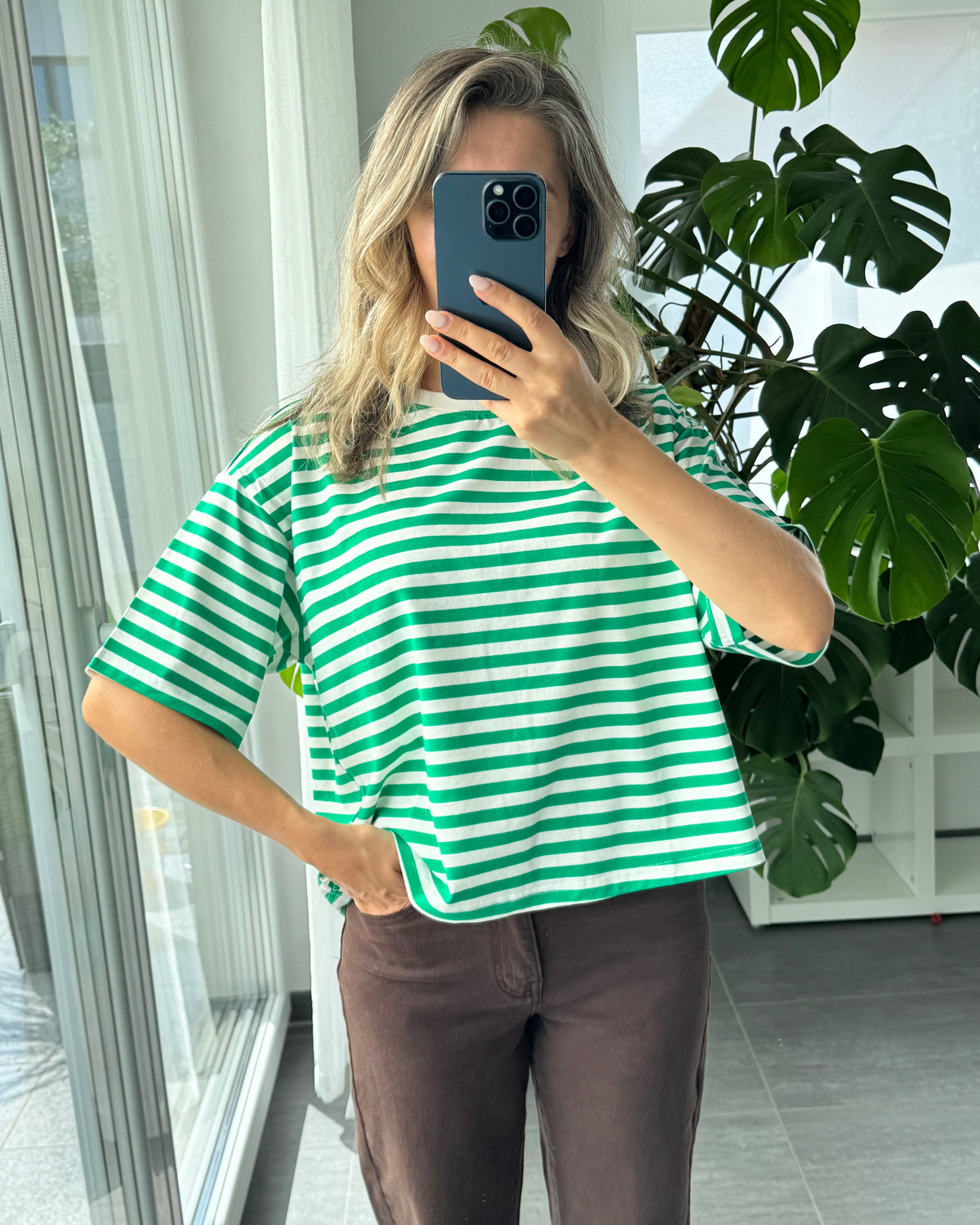 Shirt Summer Stripes grün
