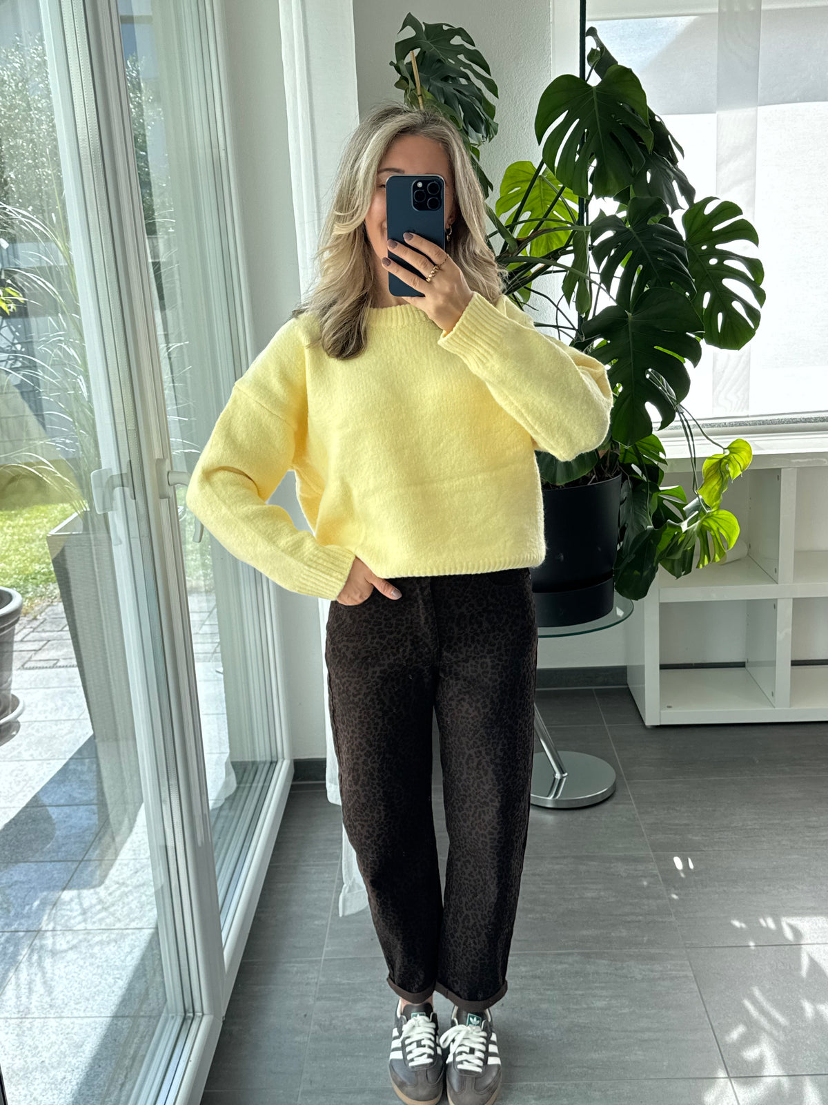 supersoft oversize Pullover softgelb
