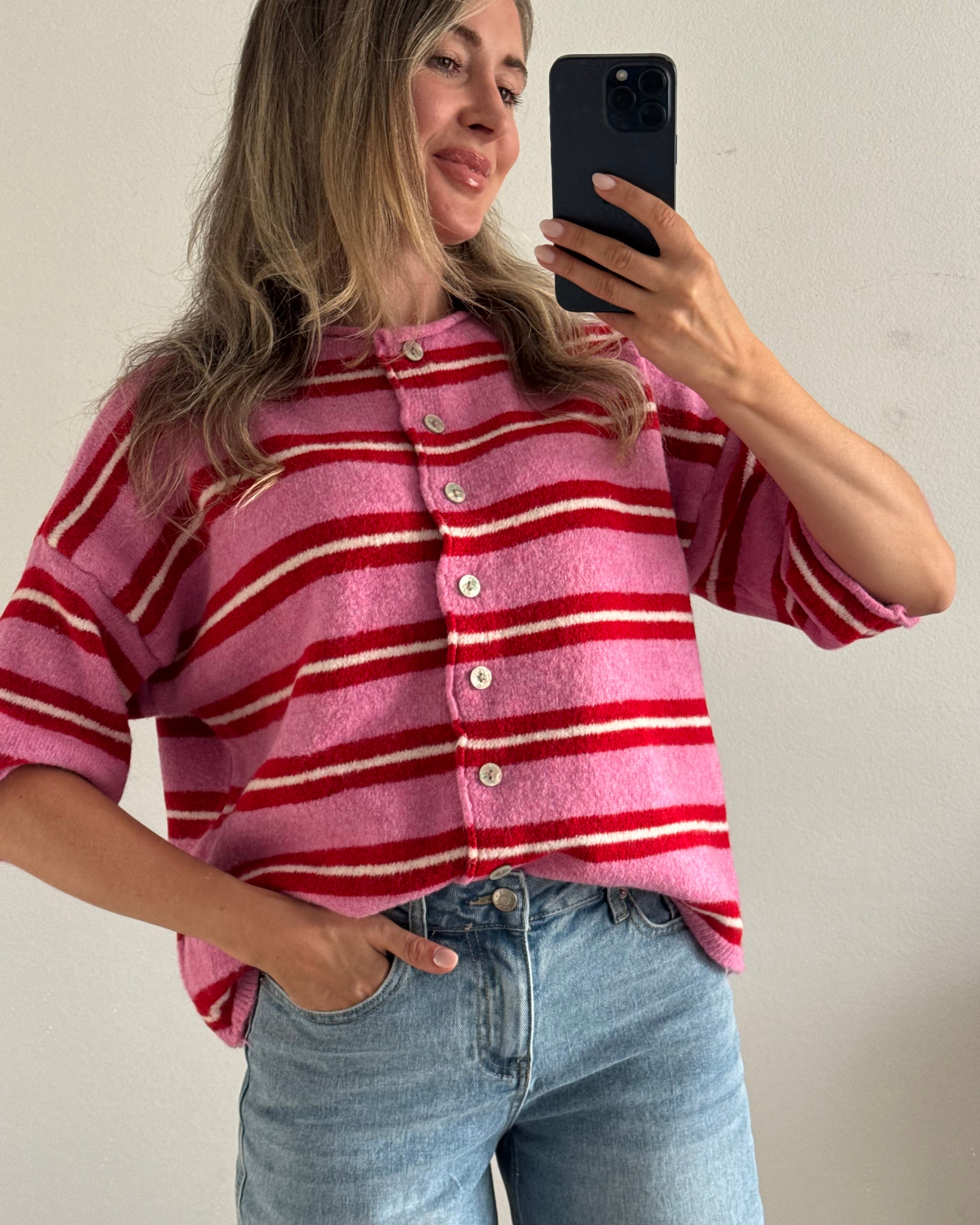 Cardigan Molly Stripes Pink