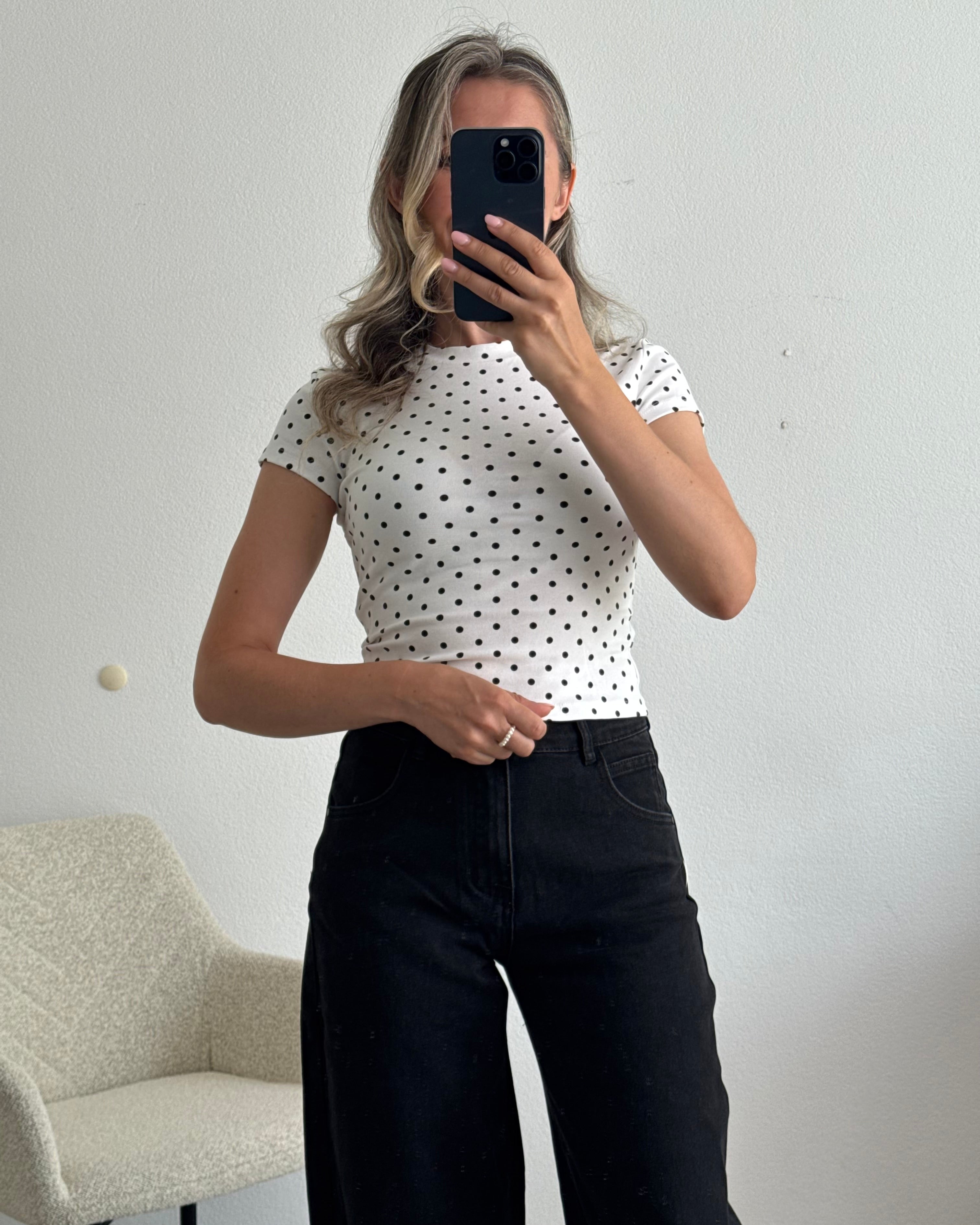 Polka Dots Shirt weiß