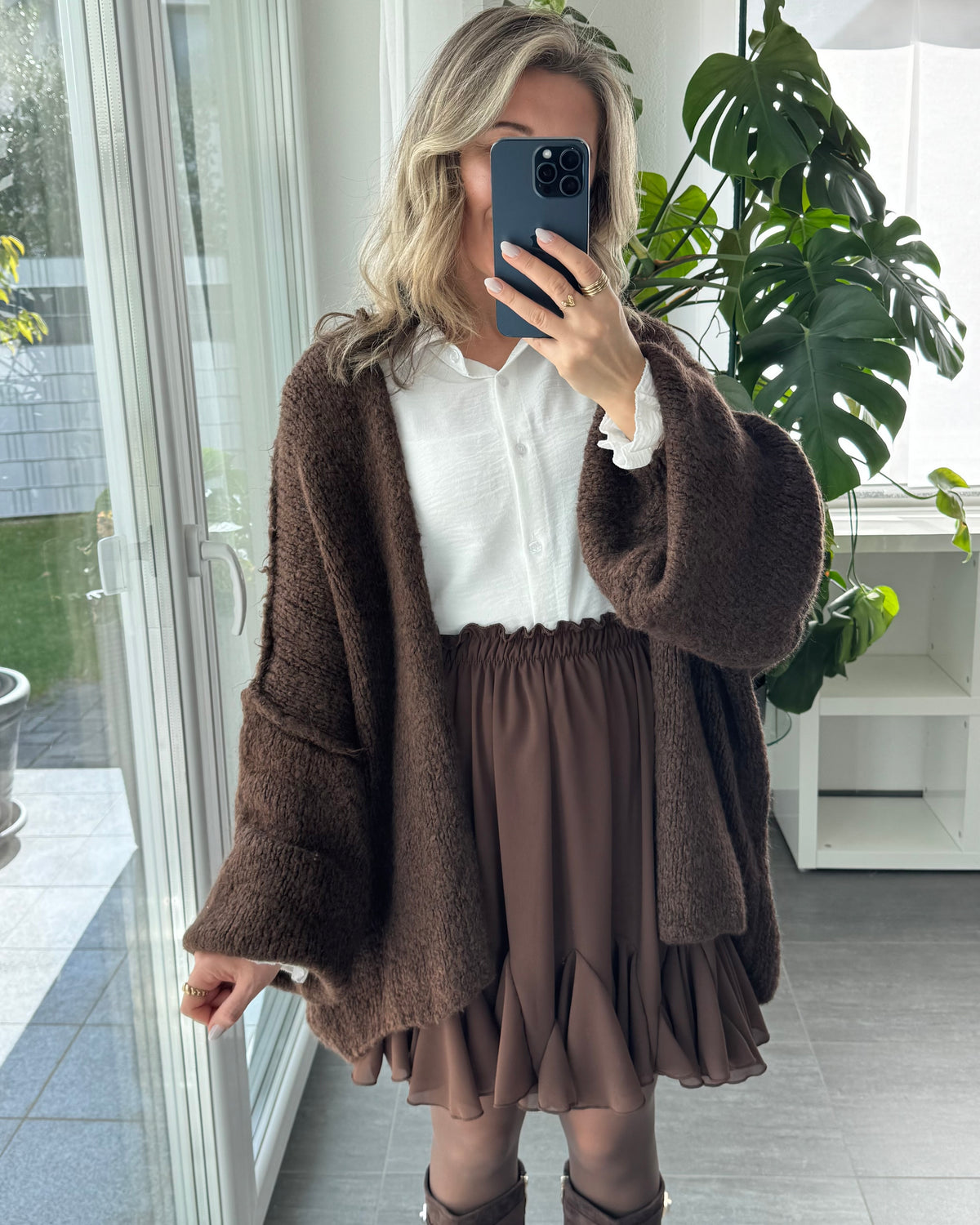 Offener Oversize Cardigan Lea BRAUN