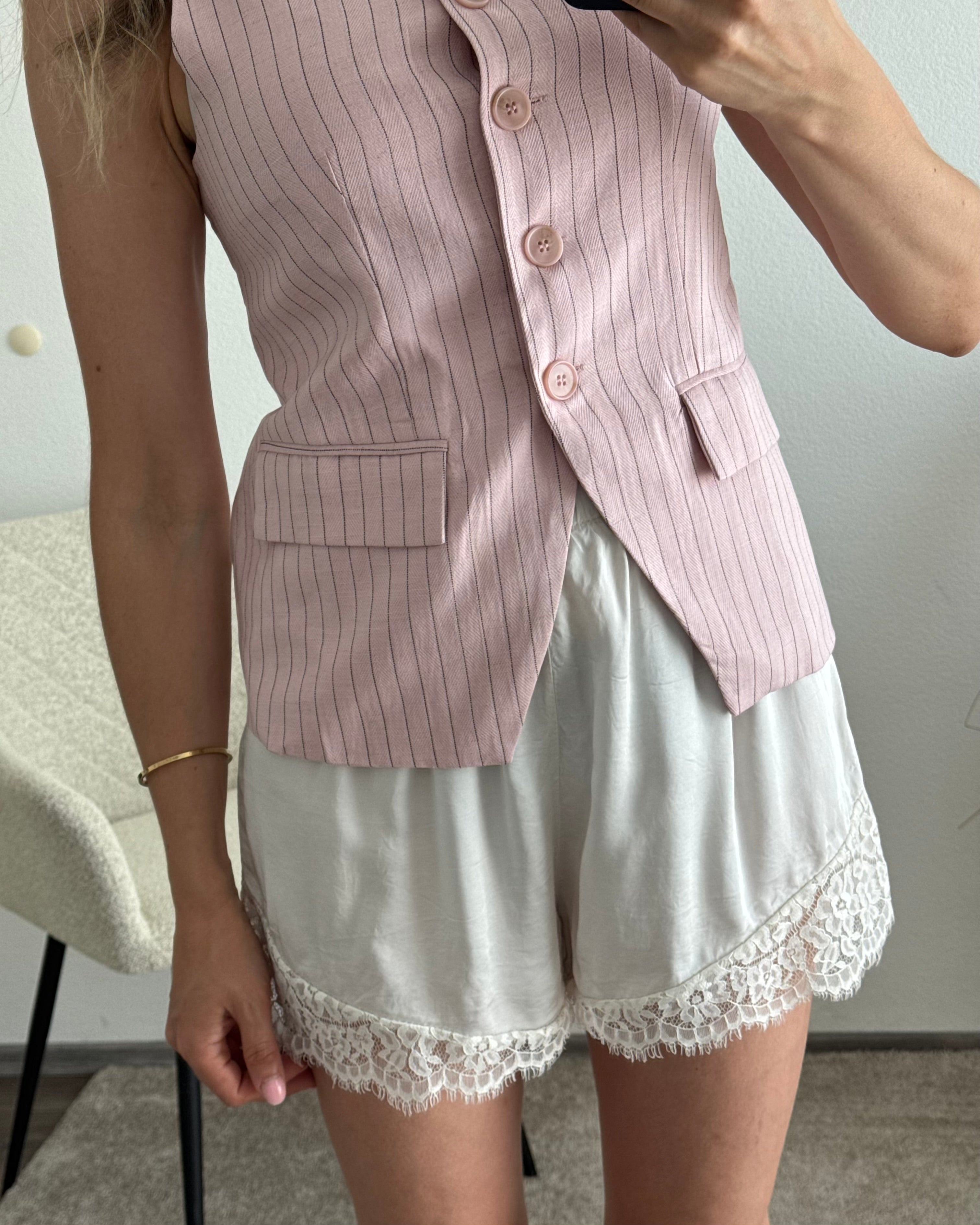 Spitzen Shorts Beige