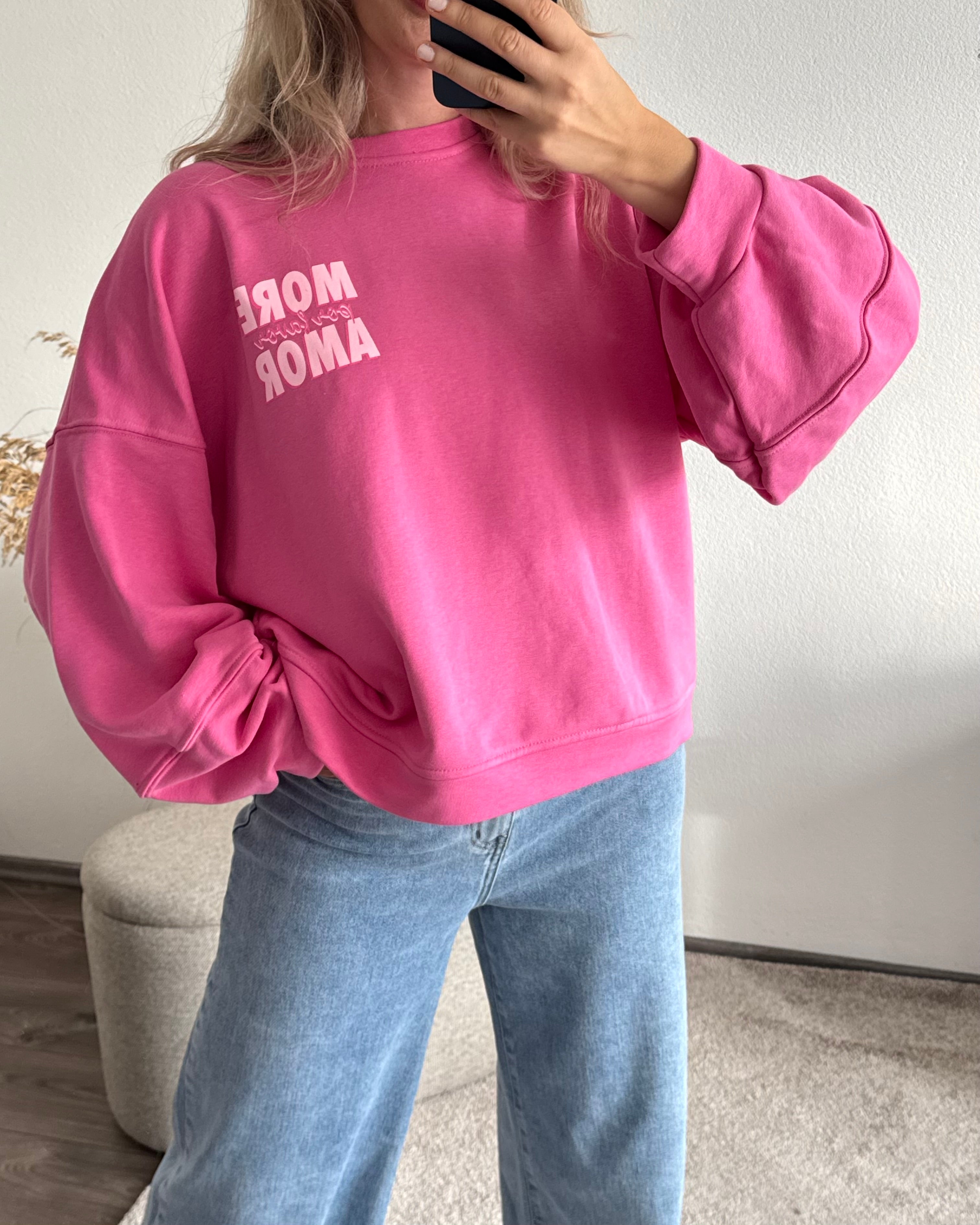 Sweater MORE AMORE POR FAVOR Pink