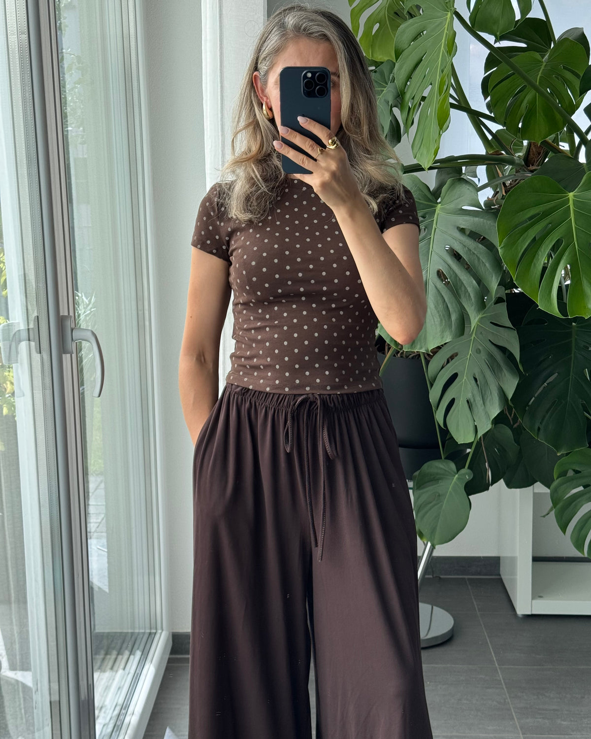 Polka Dots Shirt Braun