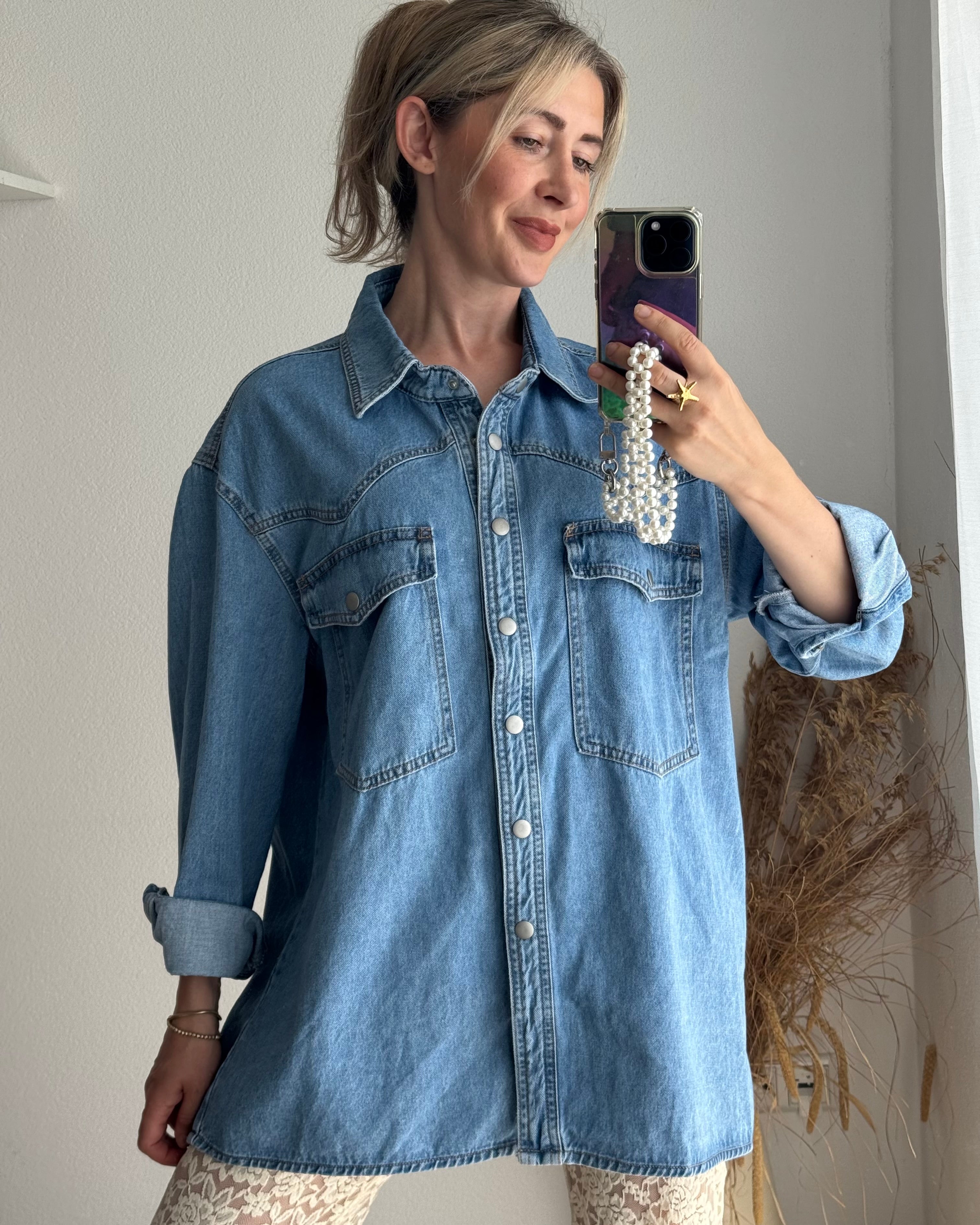 Oversize Jeanshemd