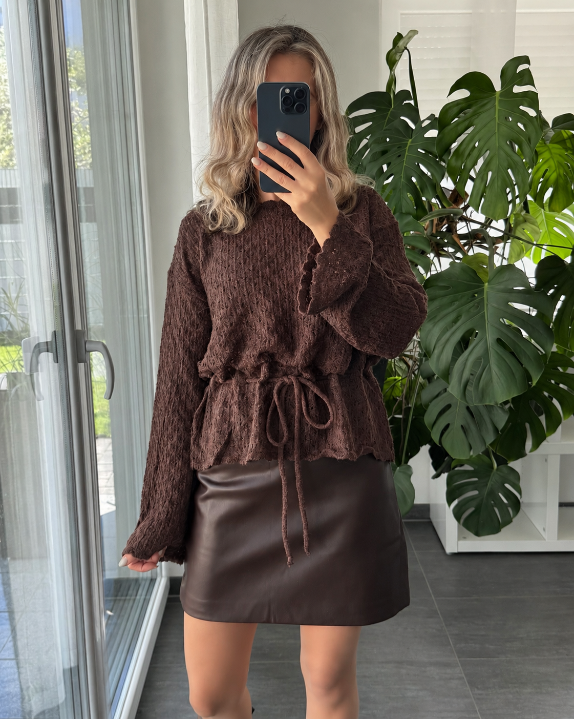Lederoptik Rock Noa braun