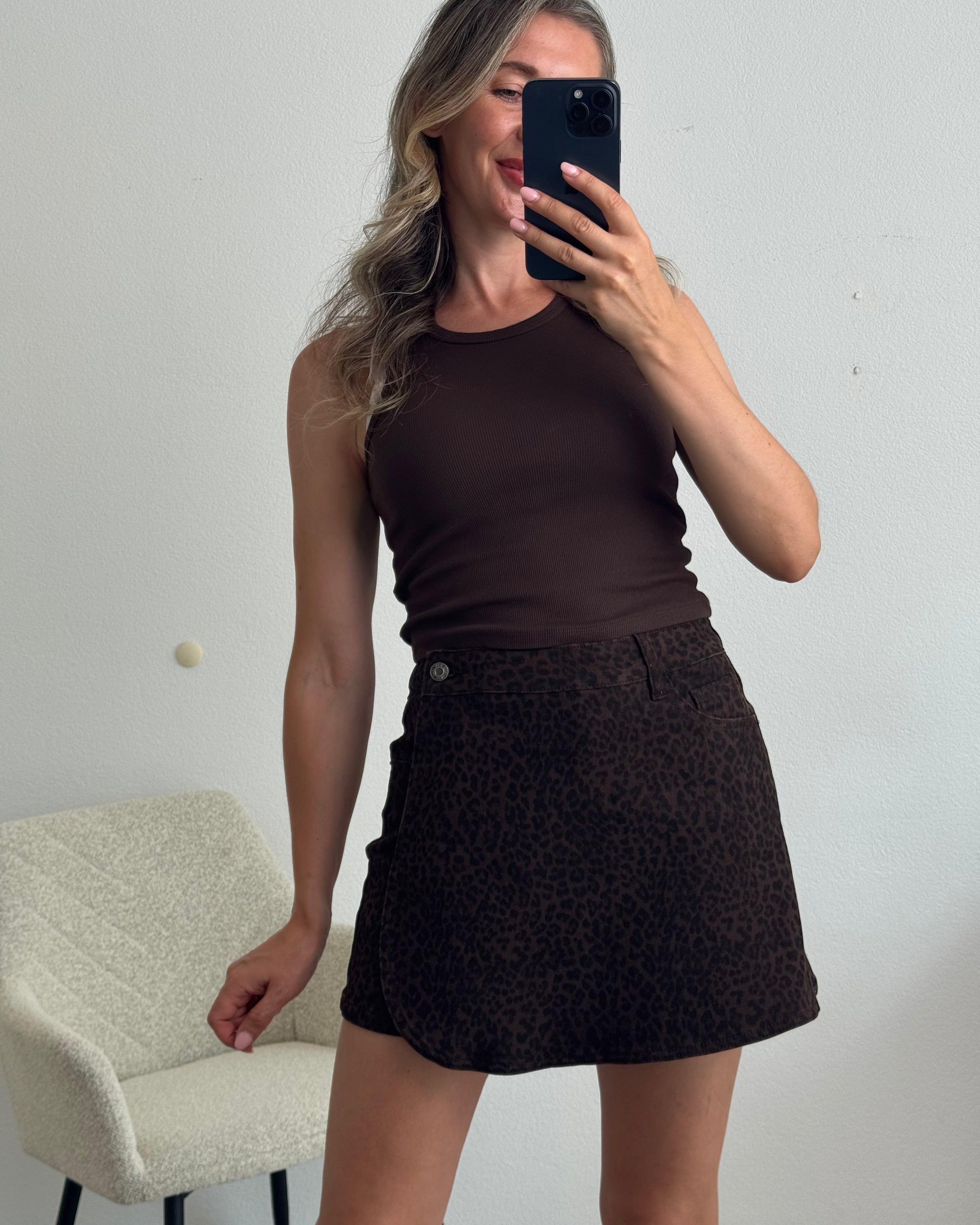 Skort Leo love Braun