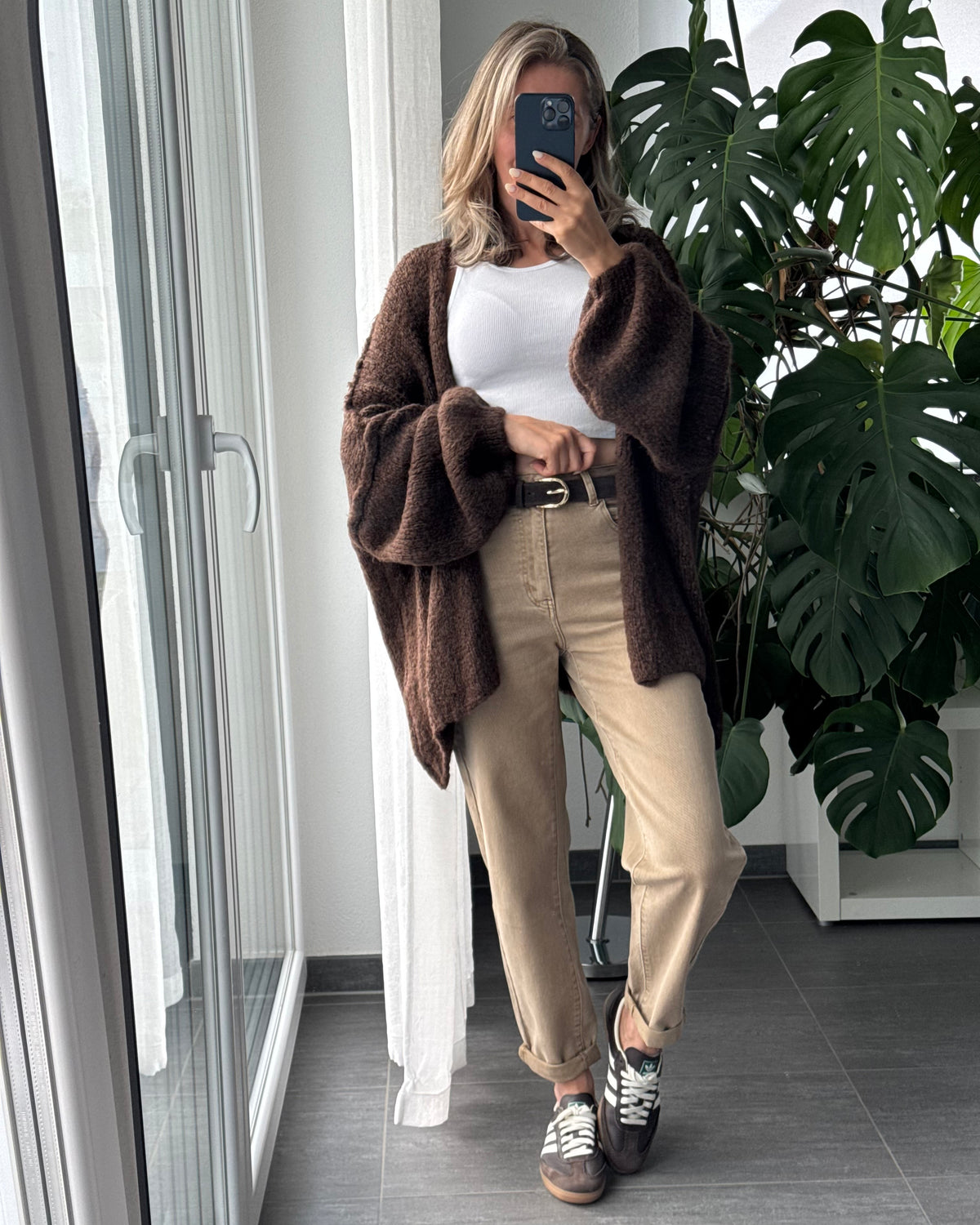 Offener Oversize Cardigan Lea BRAUN