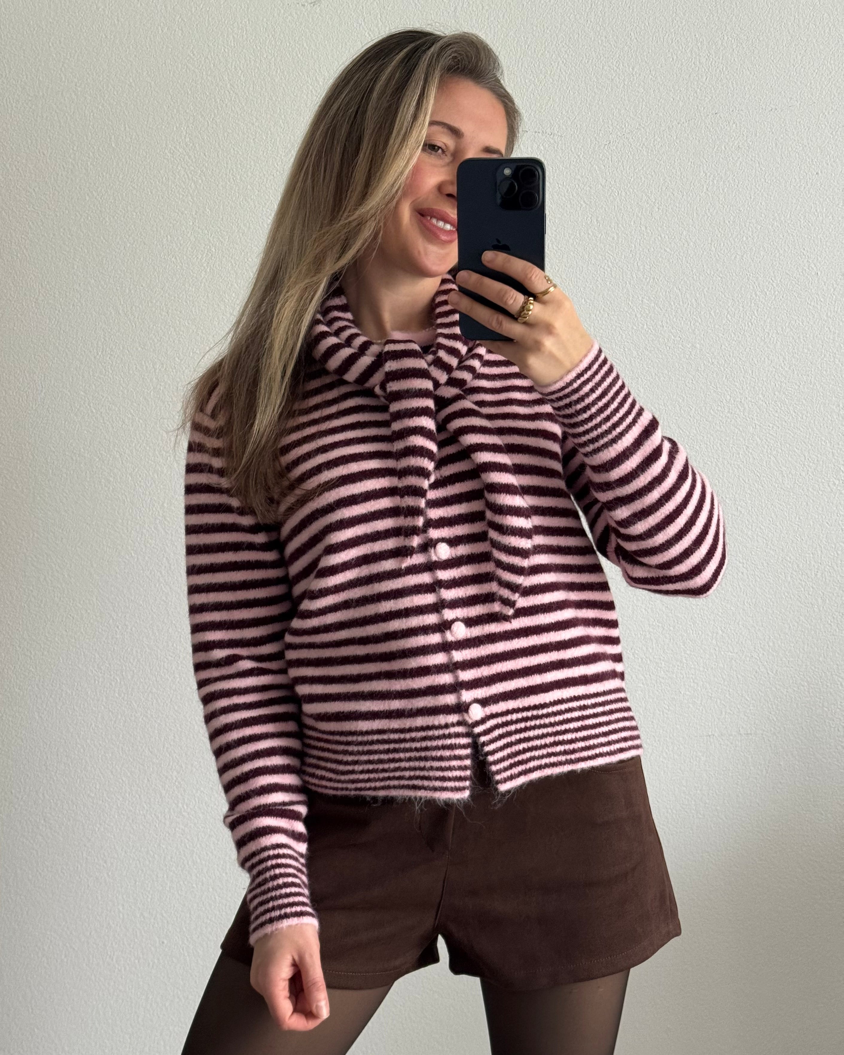 Cardigan mit Dreieckschal