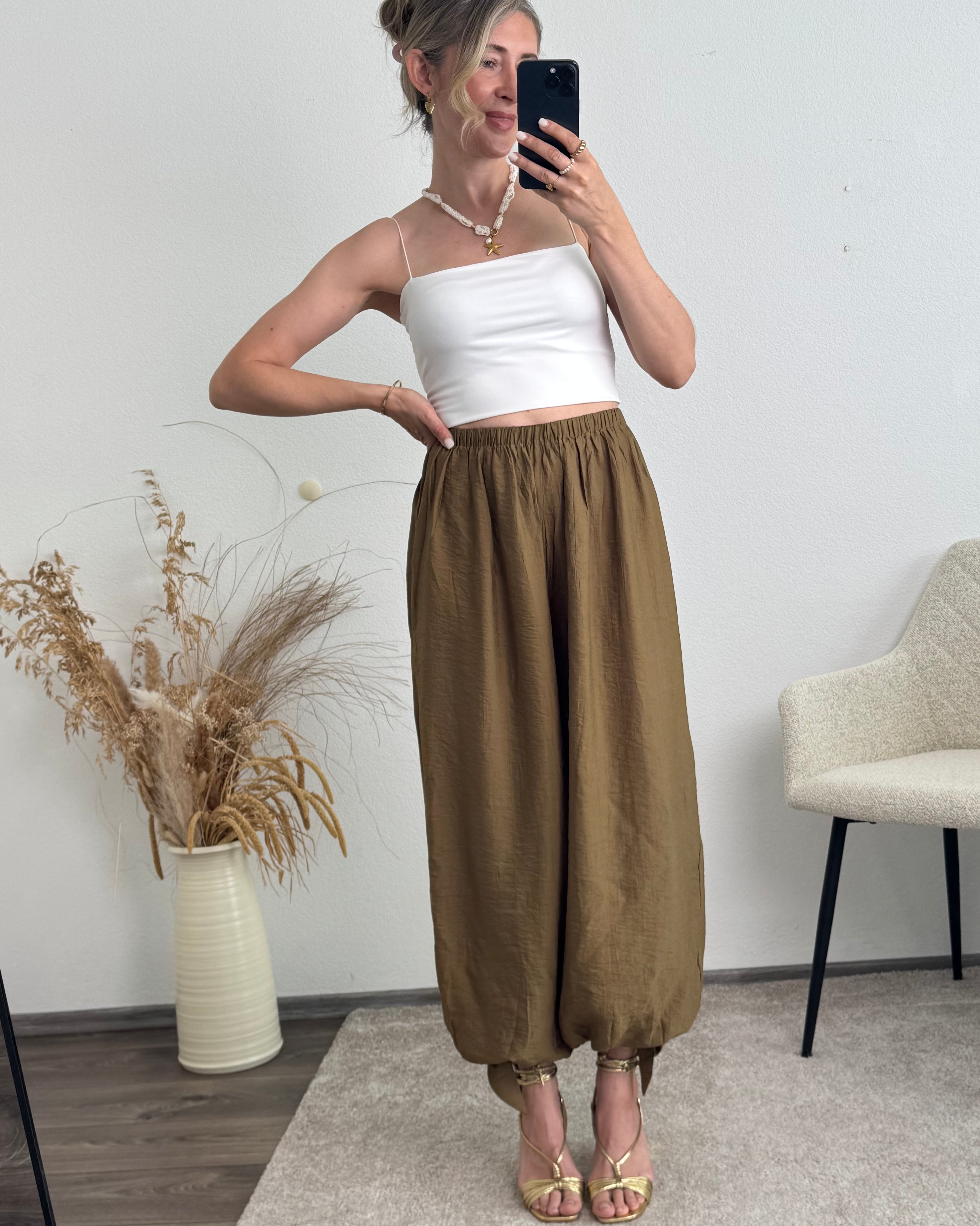 leichte Ballonhose Khaki