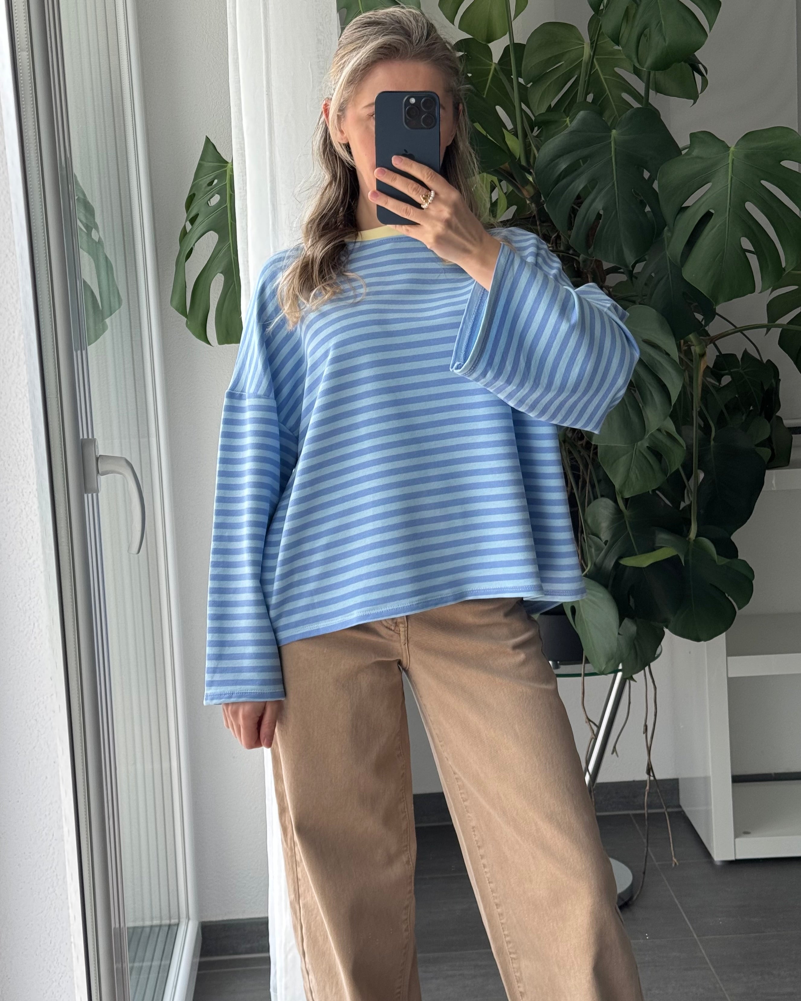 Sweater Streifenliebe Blau