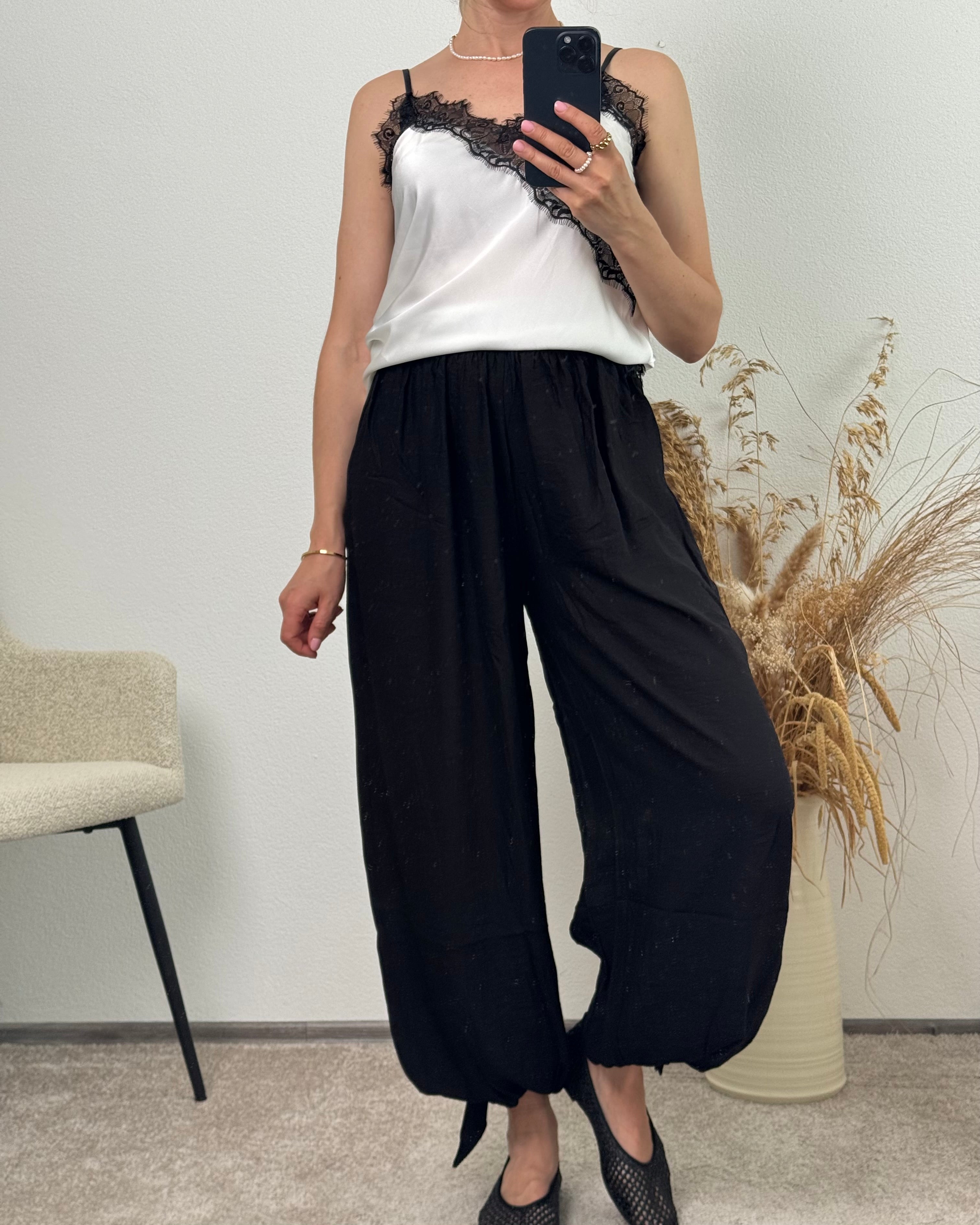 leichte Ballonhose schwarz