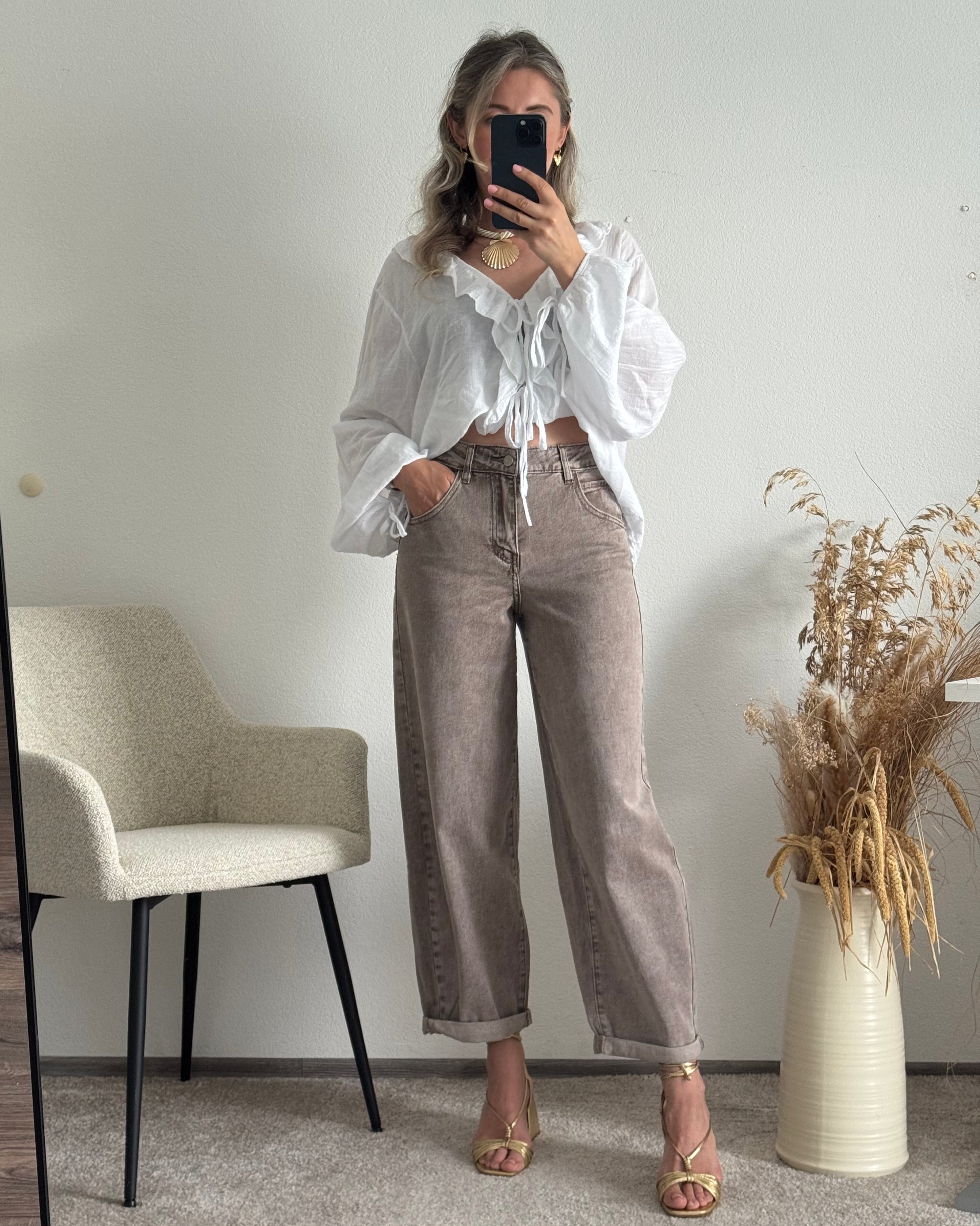 Stretch Ballon Jeans Mocha