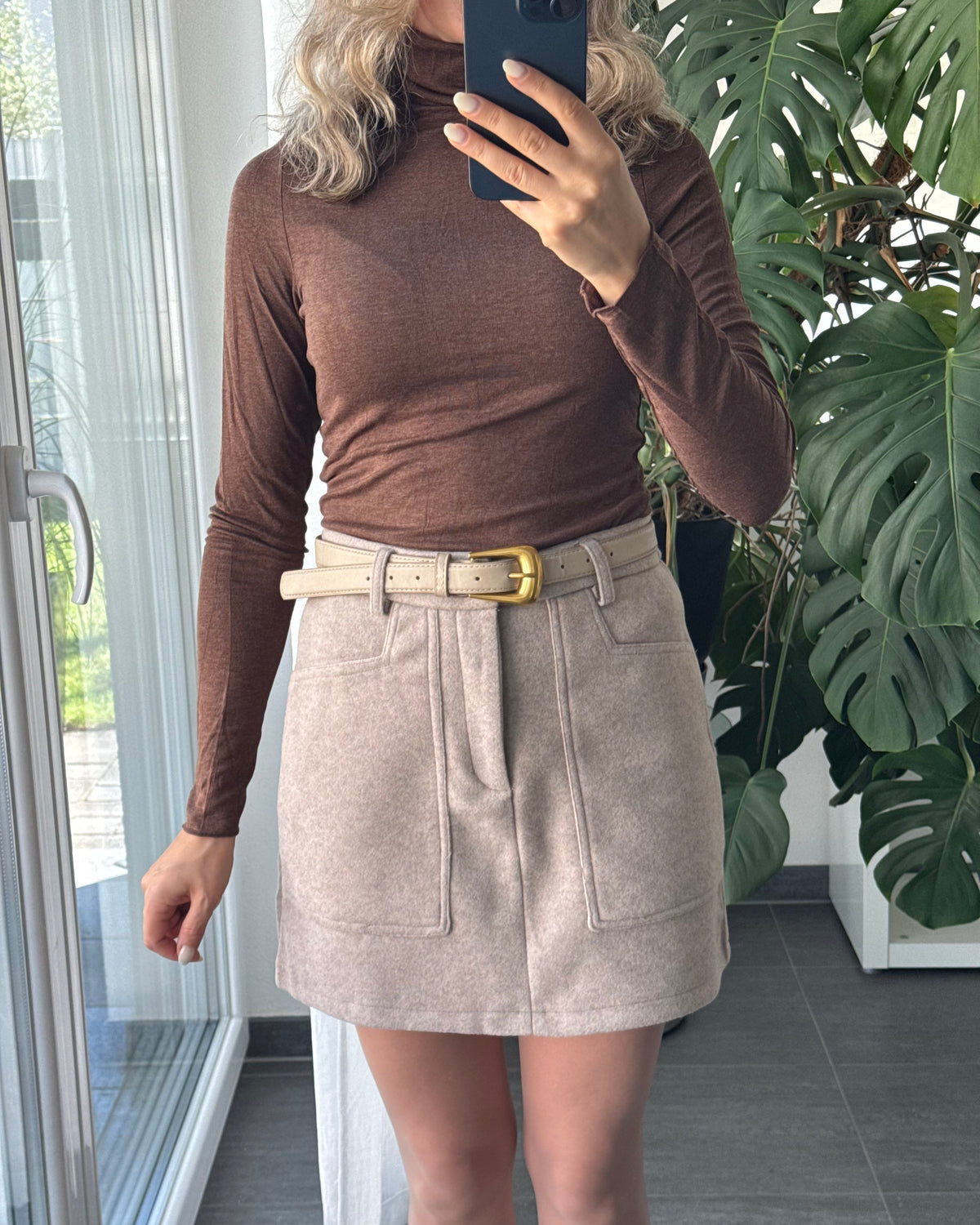 Supersoft & Stretchy High Neck Braun