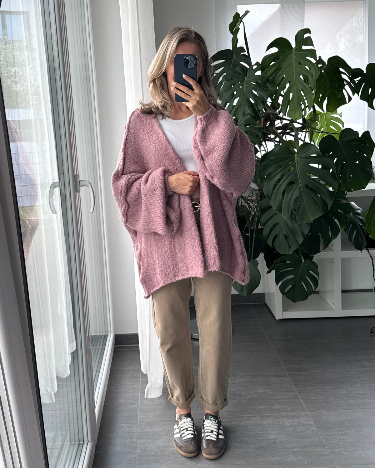 Offener Oversize Cardigan Lea Altrosa