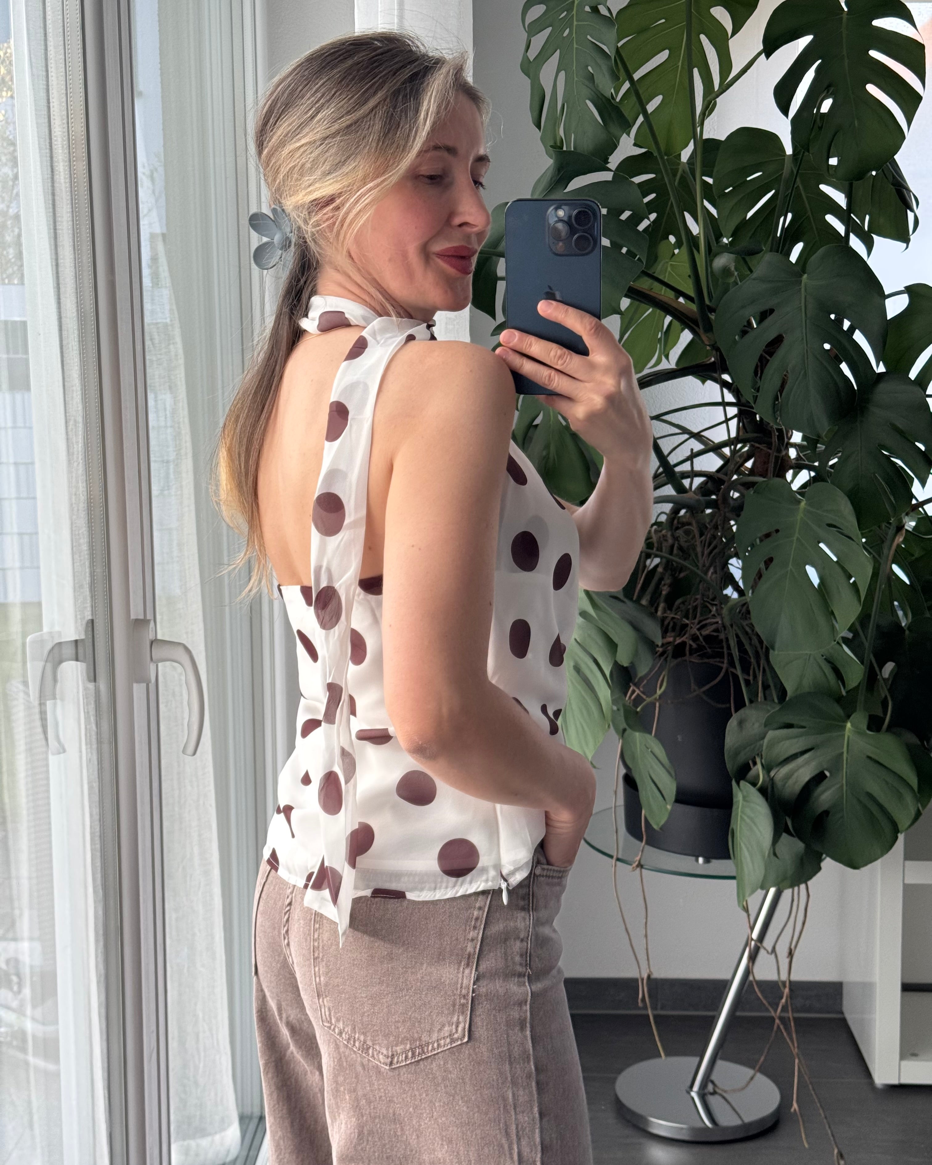 Polka Dots Top weiß