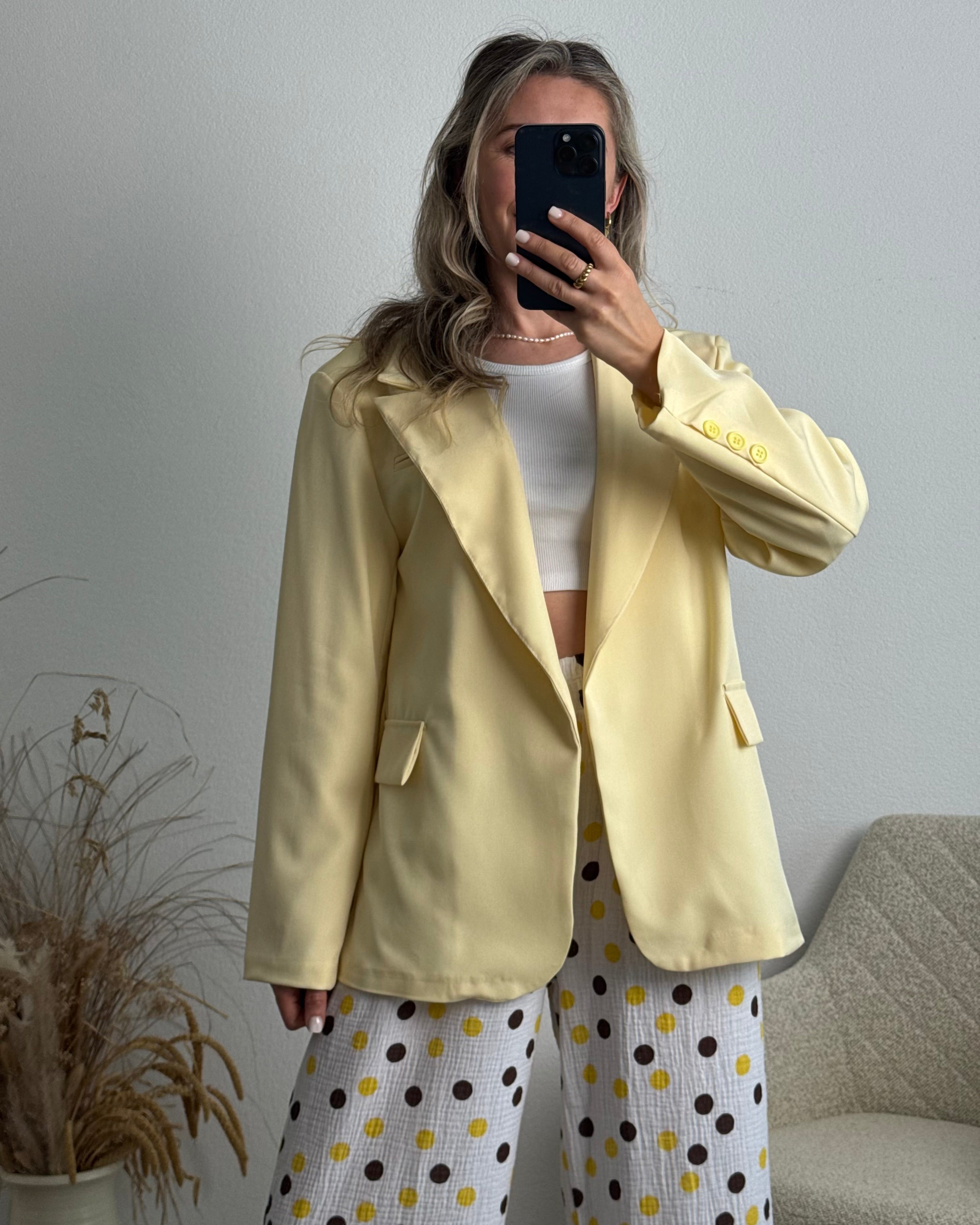 High Neck Blazer SOFTGELB