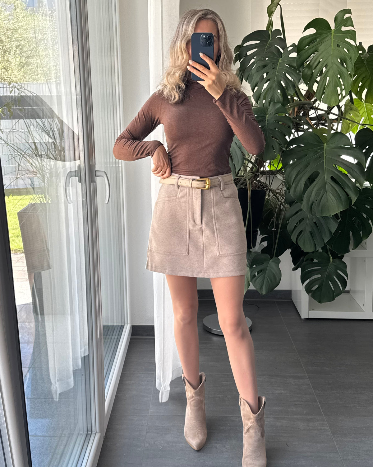 Supersoft & Stretchy High Neck Braun