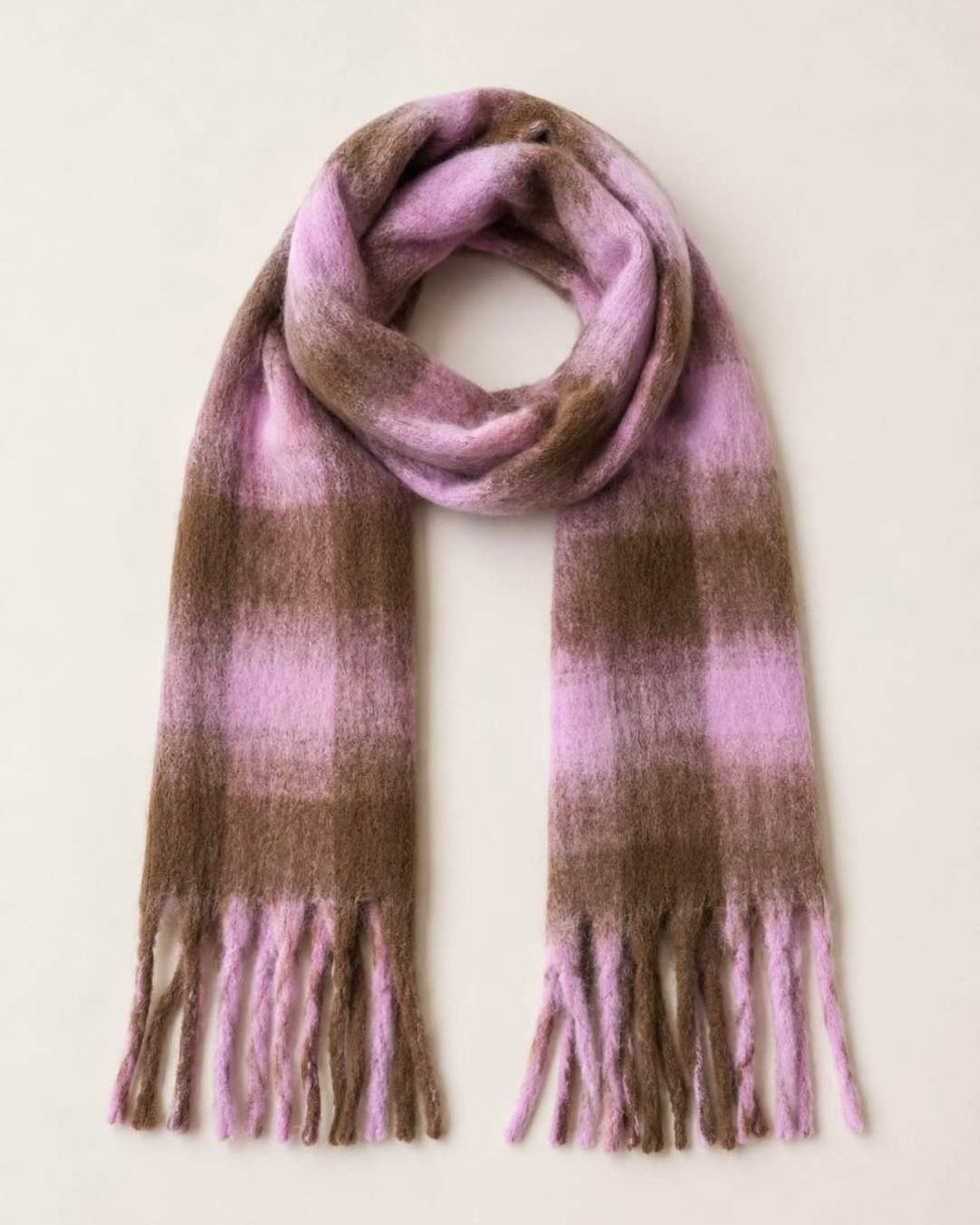 Rosalie Check Schal Lila/Mocha