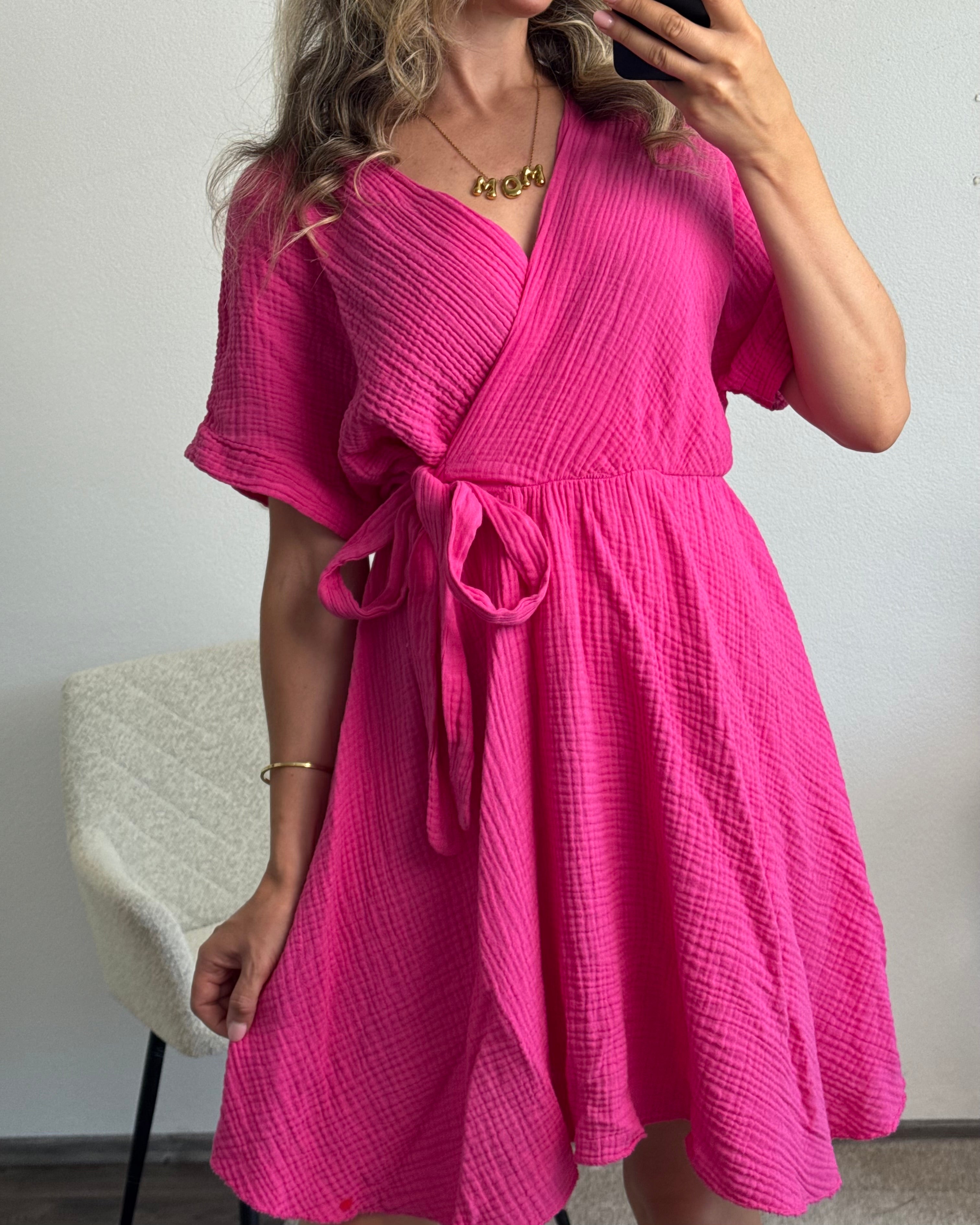 Musselinkleid Ella Pink