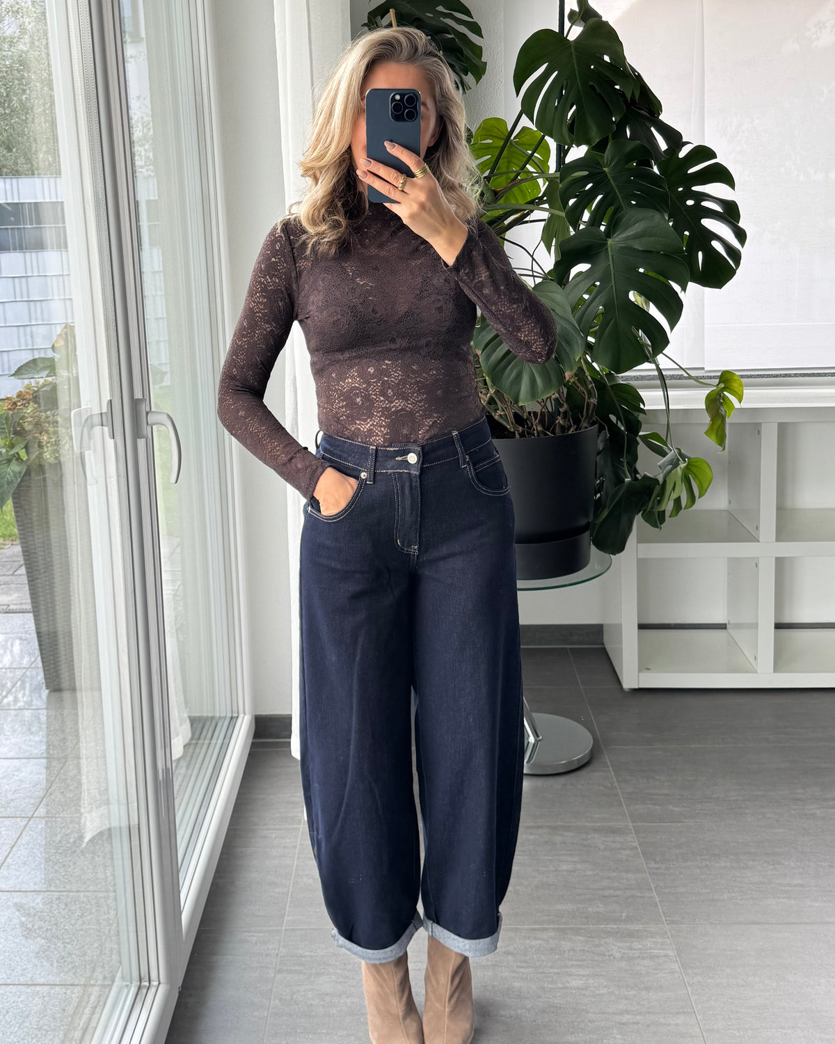 Stretch Ballon Jeans Deep Blue