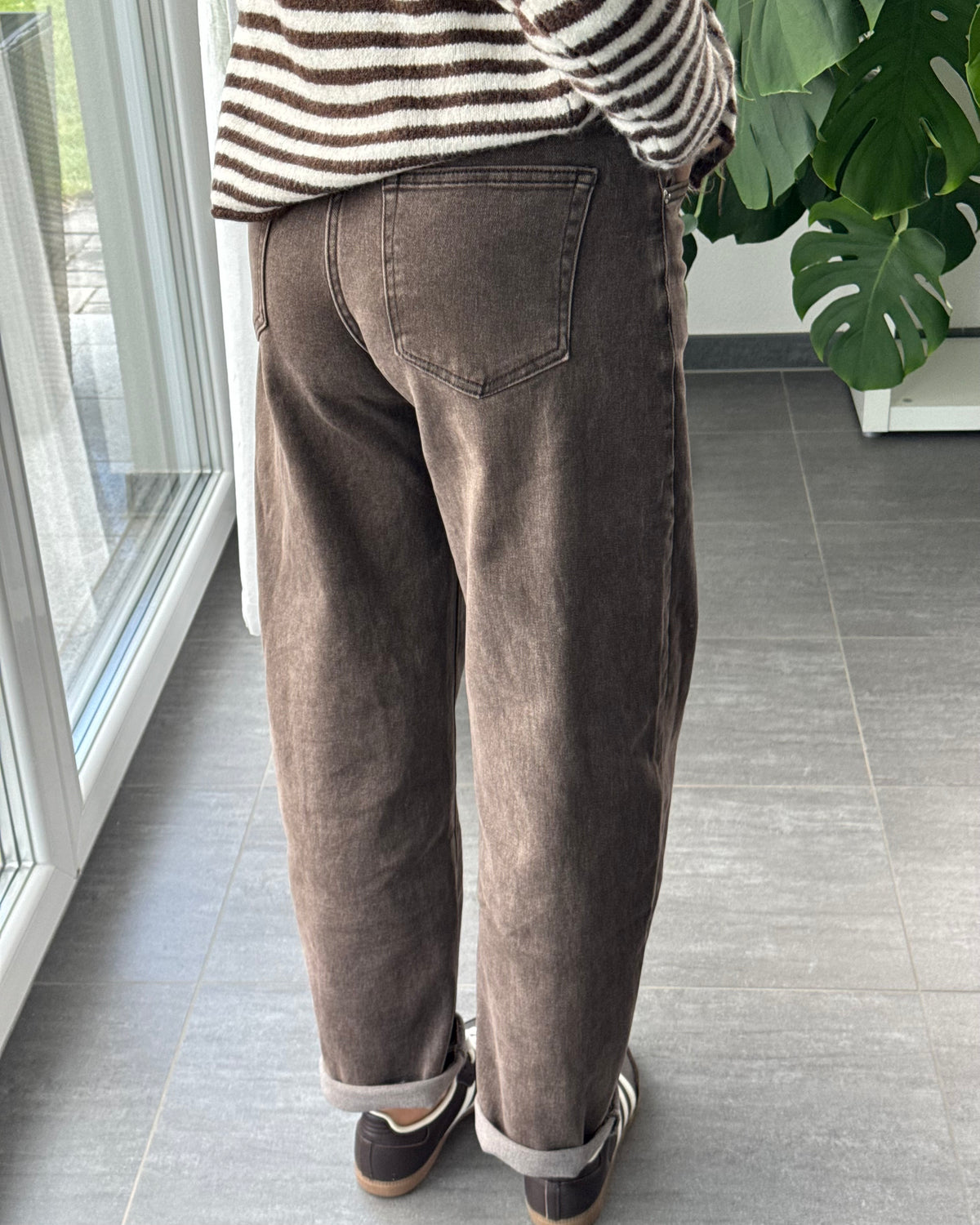 Stretch Barrel Jeans Cappuccino