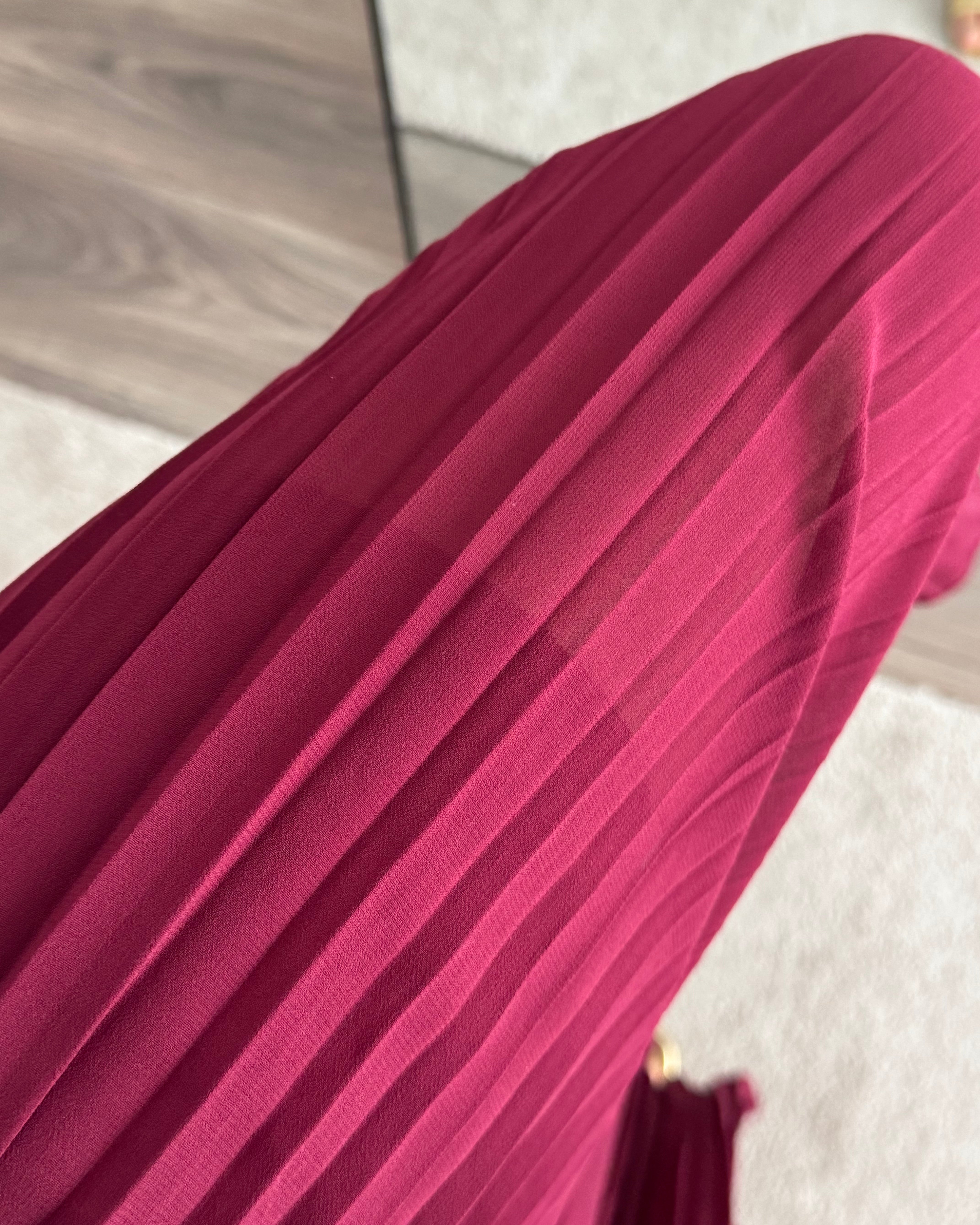 Plisseehose Bordeaux