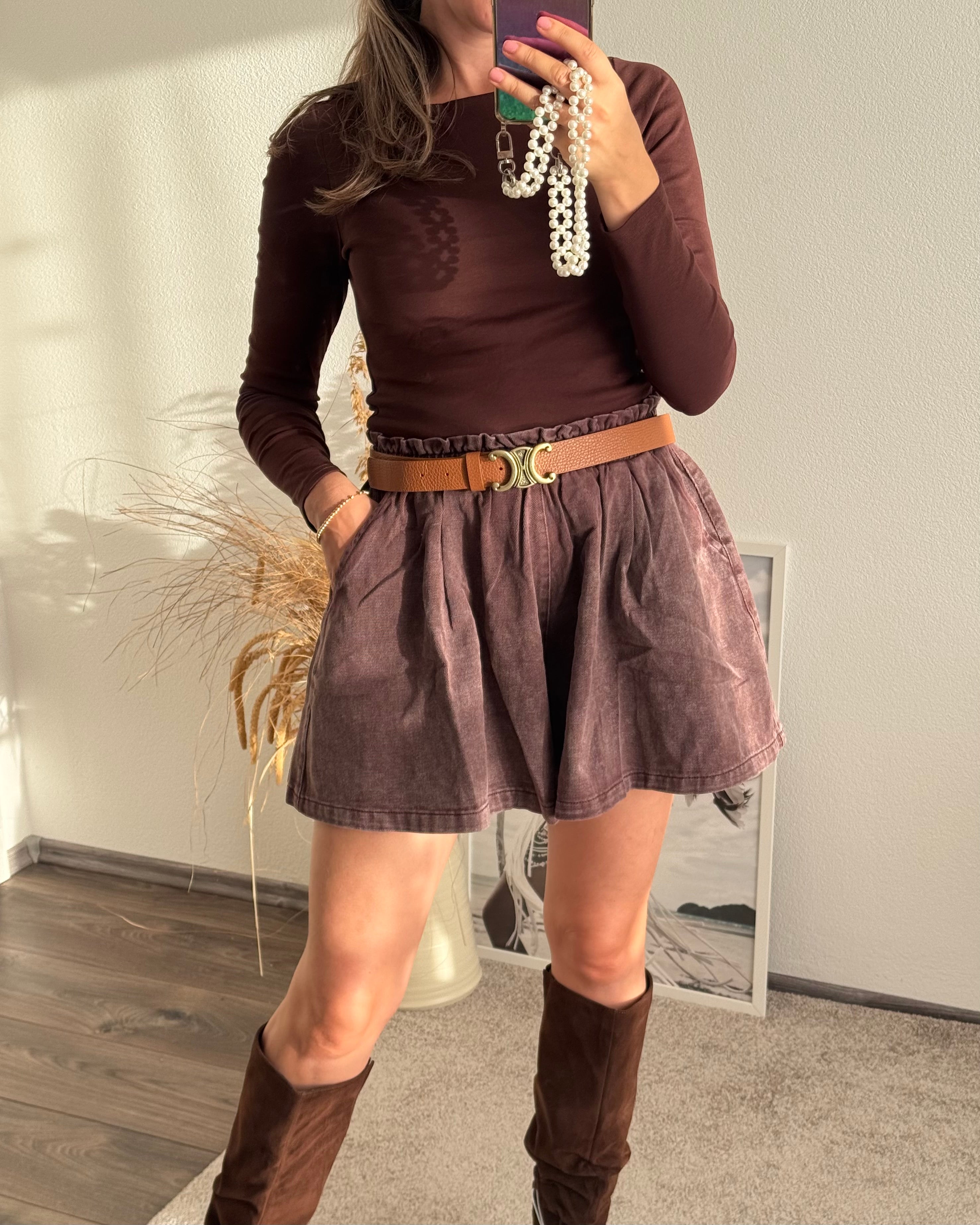 Jeans Shorts coffee