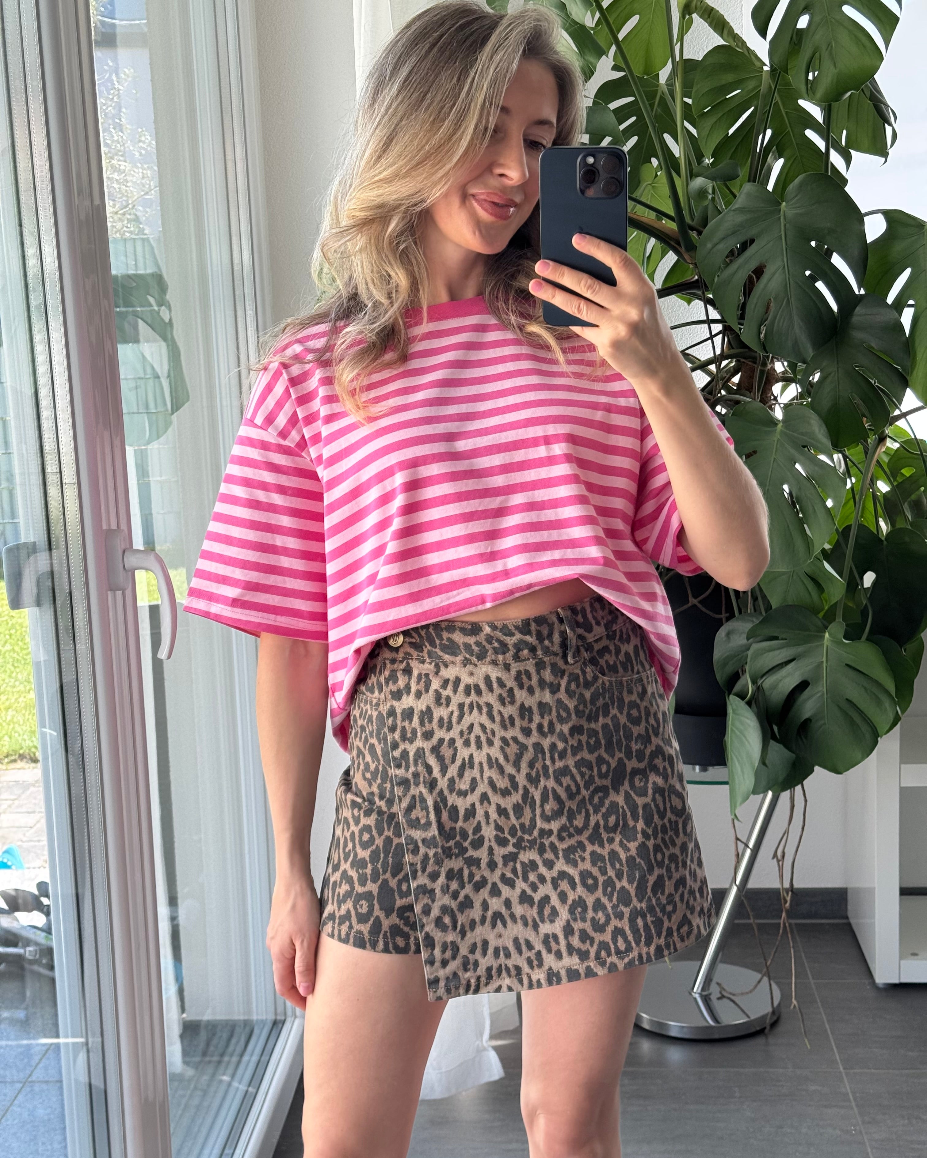 Shirt Summer Stripes Rosa Pink