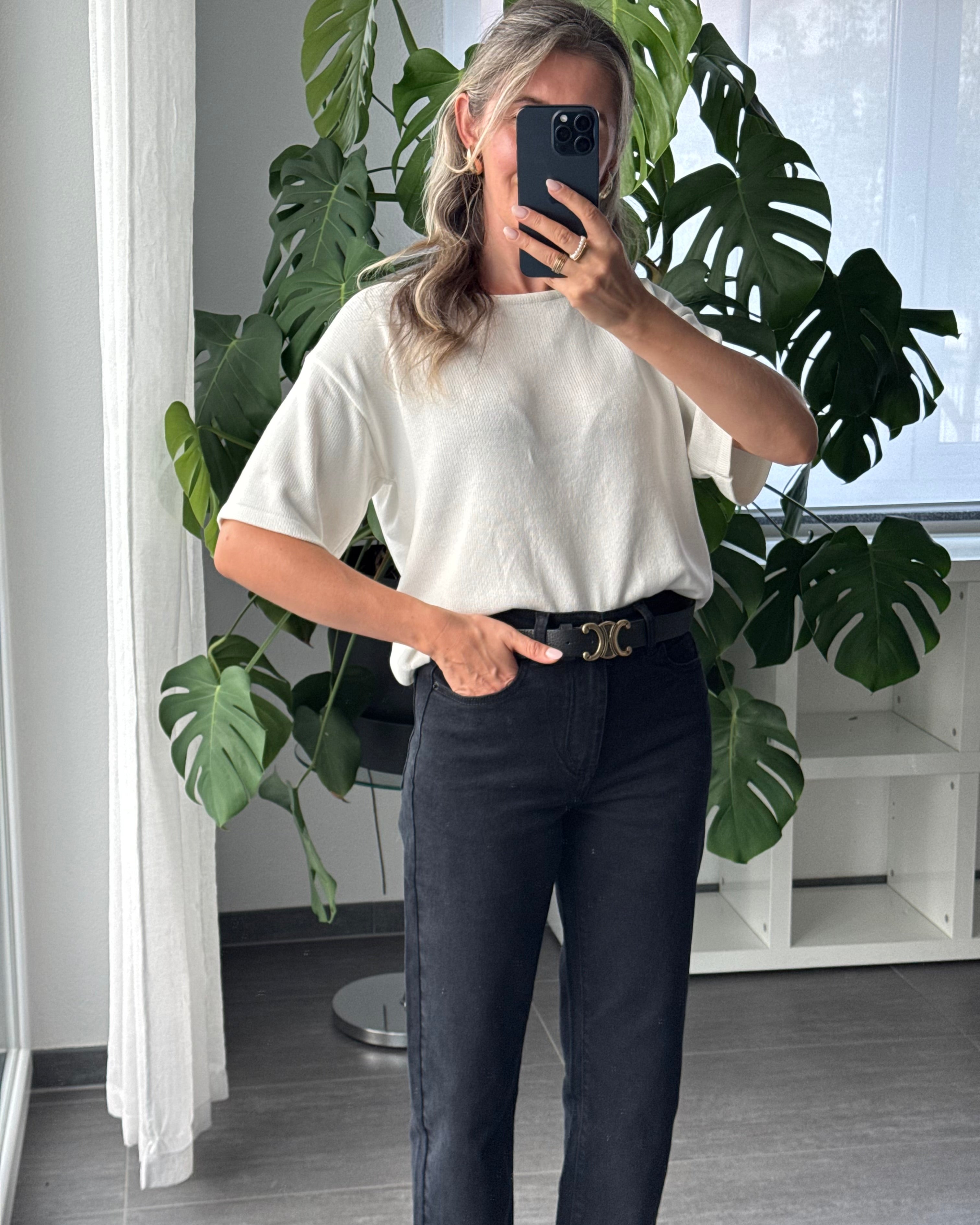 Sommerstrickshirt weiß