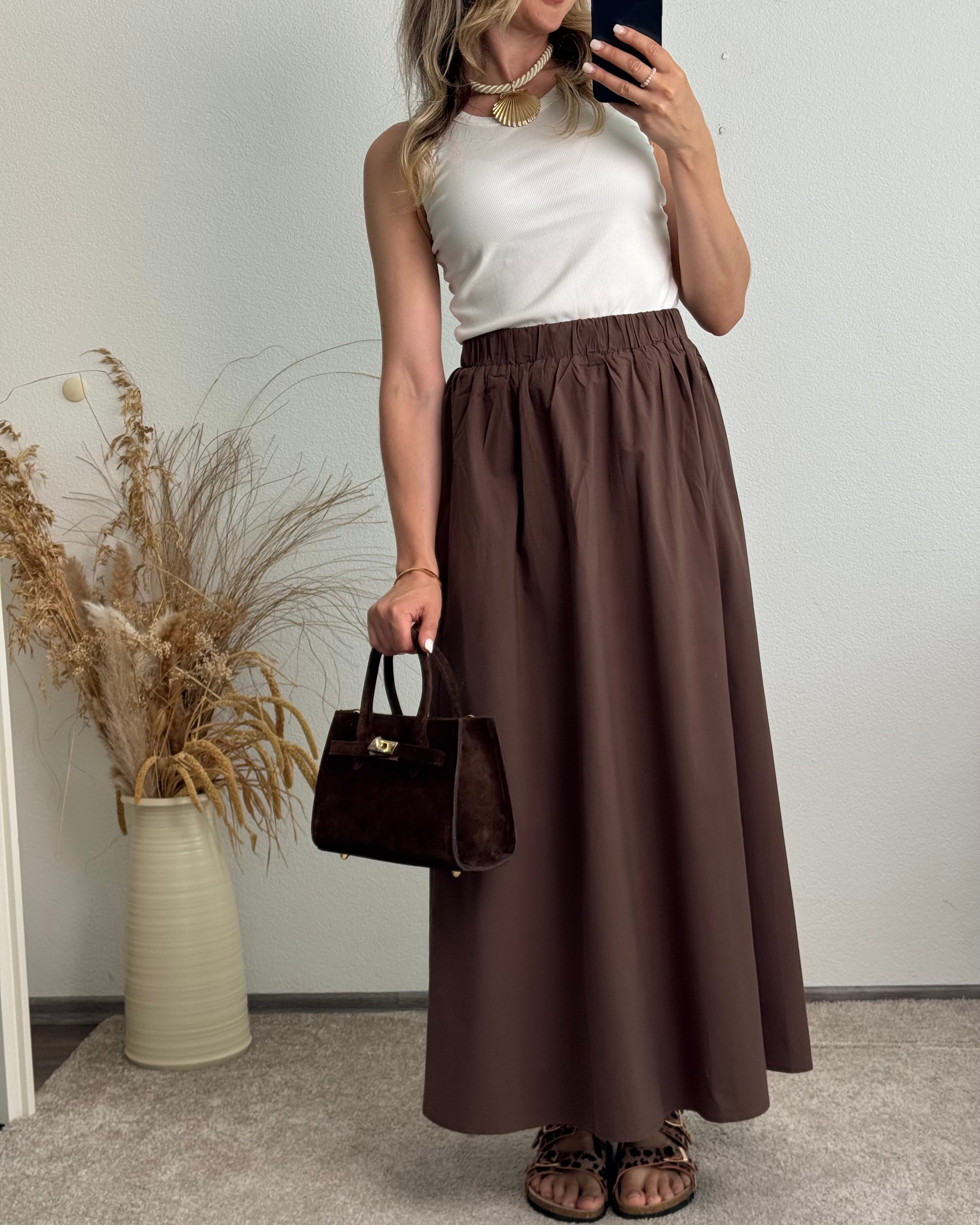Maxi-Summerskirt Braun