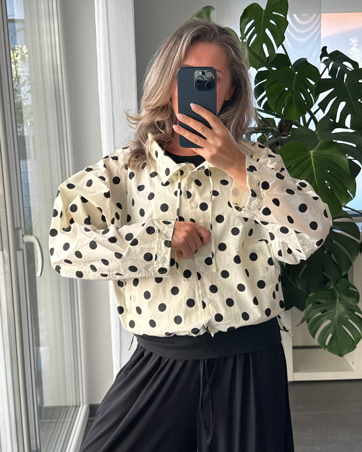 Soft Creme Polka Dots Jacket