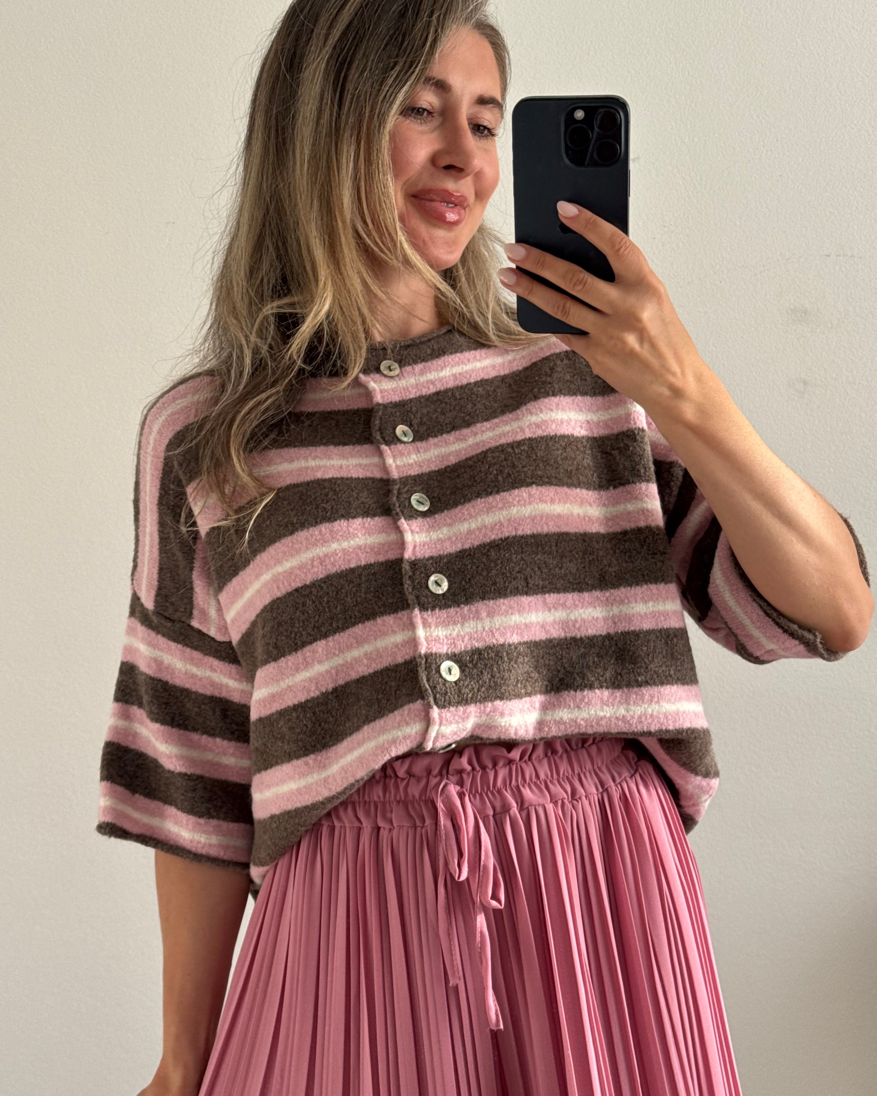 Cardigan Molly Stripes Taupe