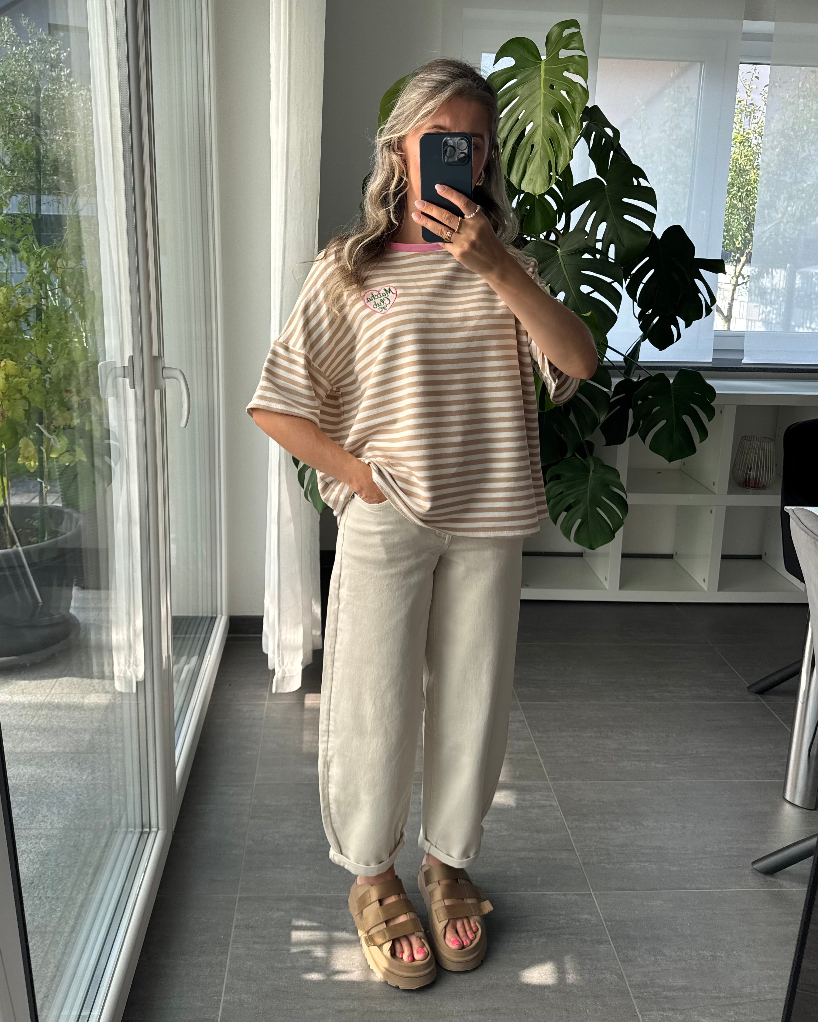 Shirt Streifenliebe Matcha Club Beige