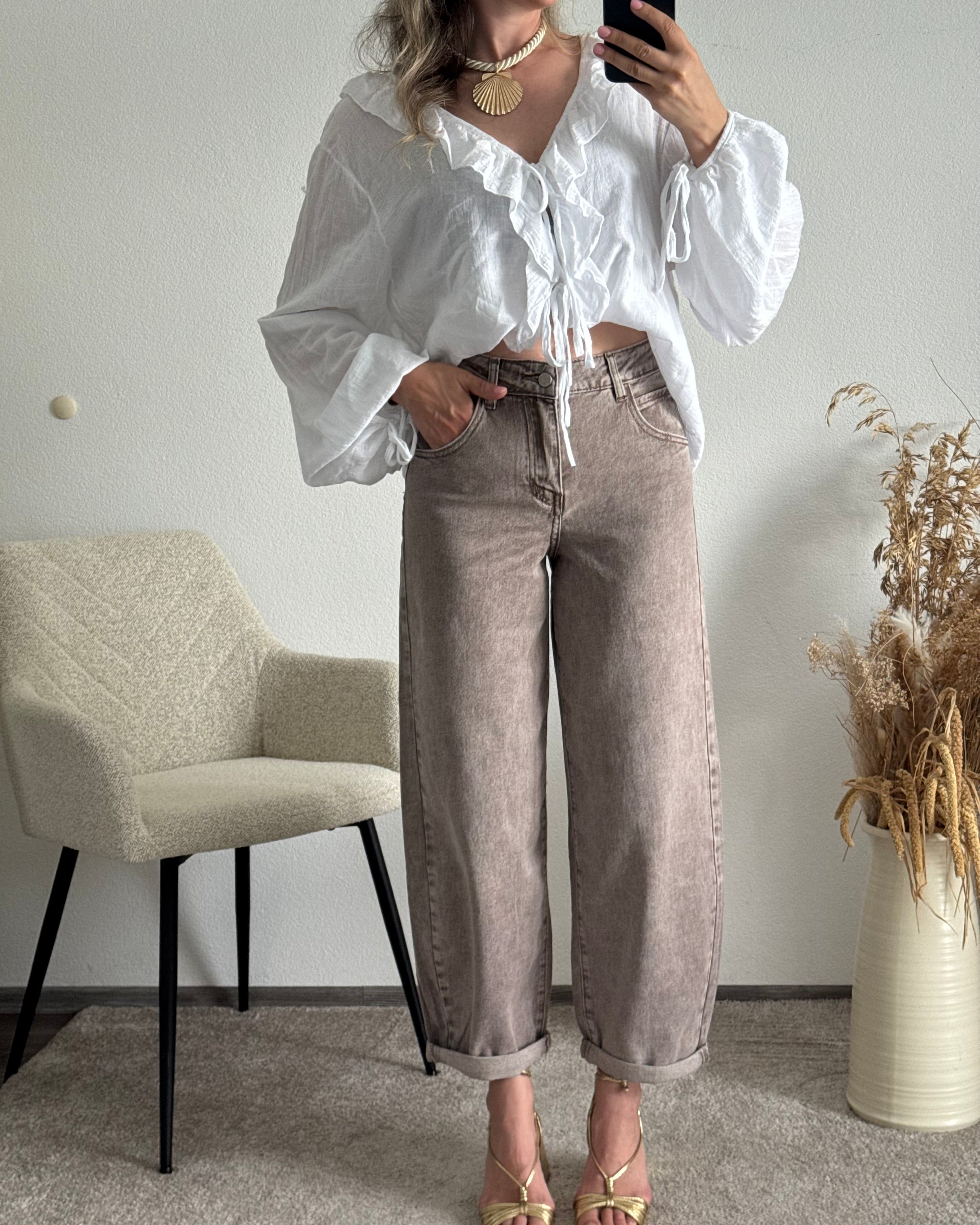 Stretch Ballon Jeans Mocha