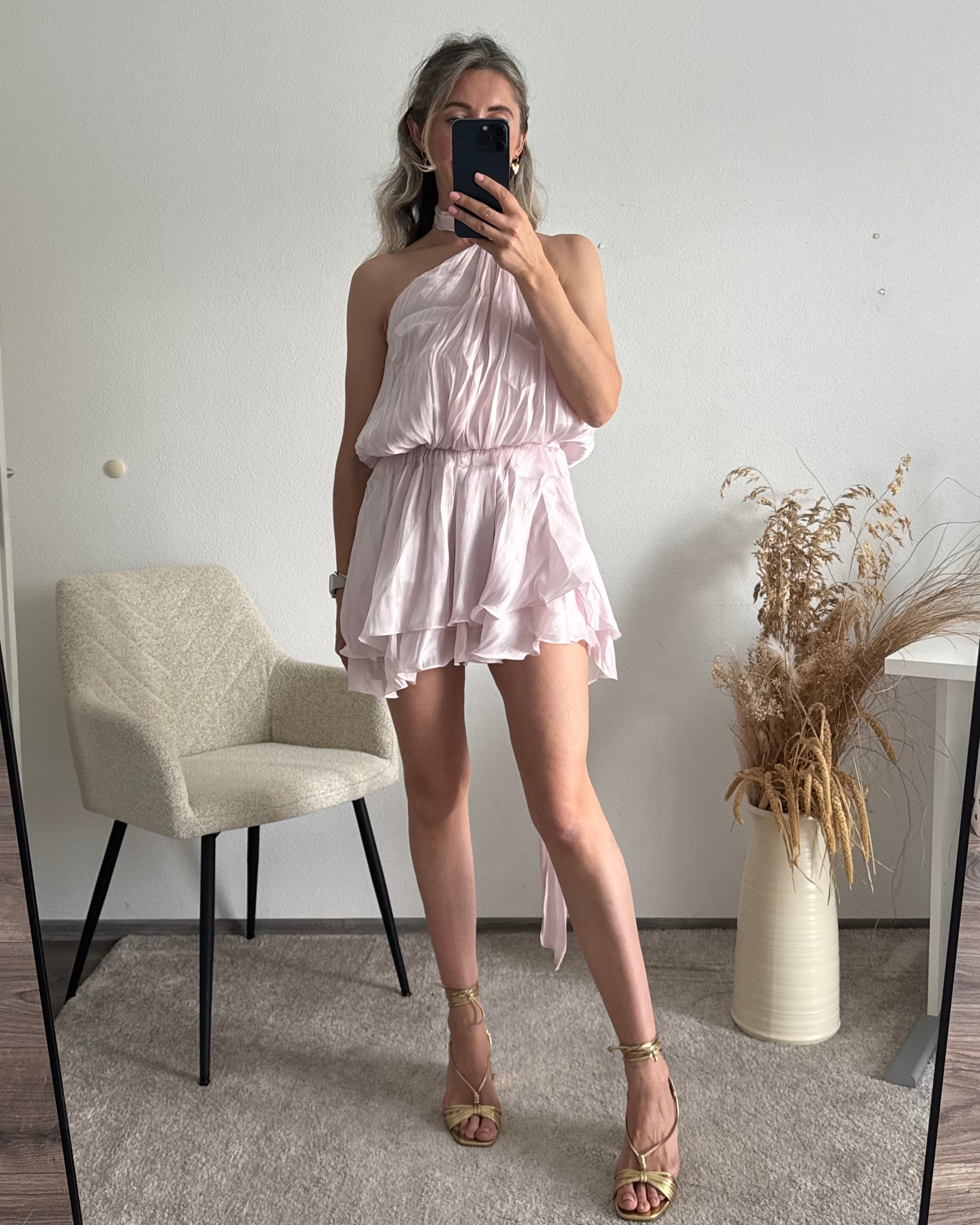 Golden Hour Mini Kleid rosa