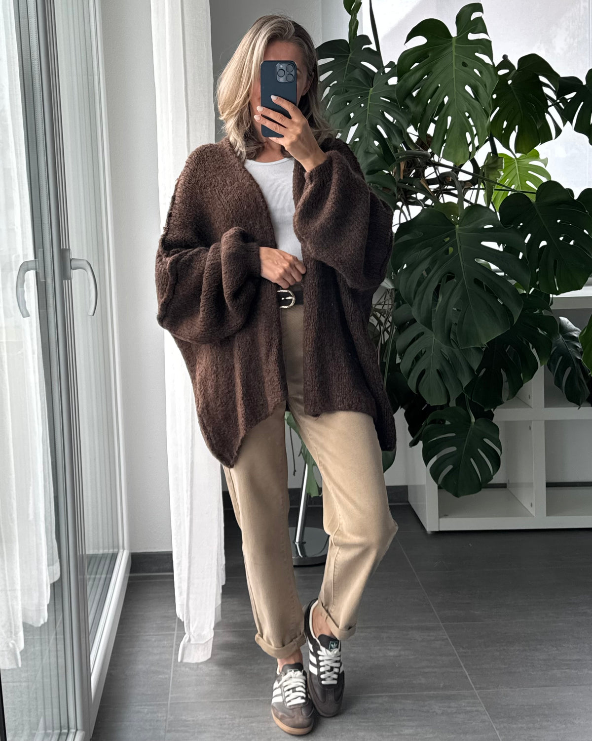 Offener Oversize Cardigan Lea BRAUN