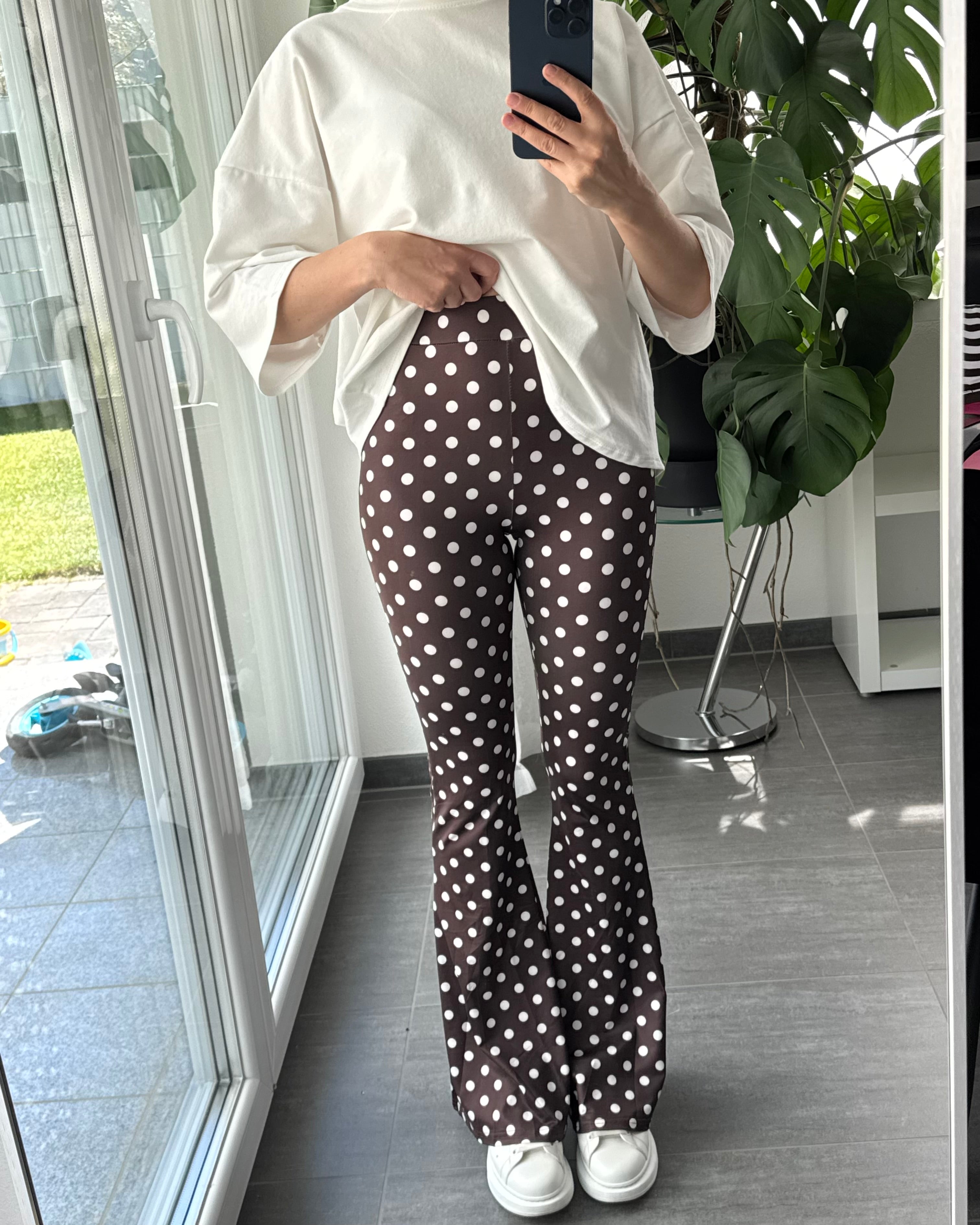 Flared Leggings Polka Dots